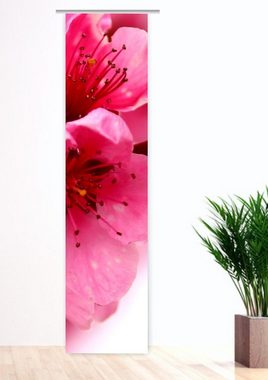 Schiebegardine rosa Frühlingszauber - schönes Blumenmotiv, gardinen-for-life
