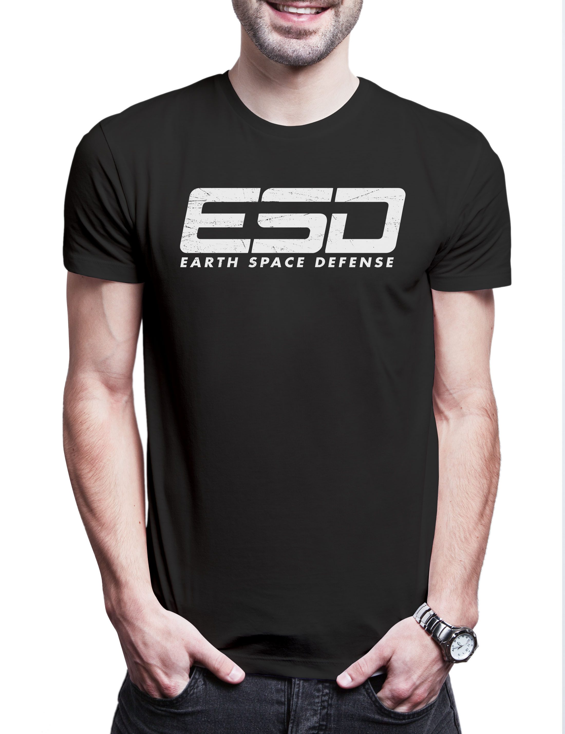 Print-Shirt Earth Space Defense Logo II Herren T-Shirt Invasion Independence Alien