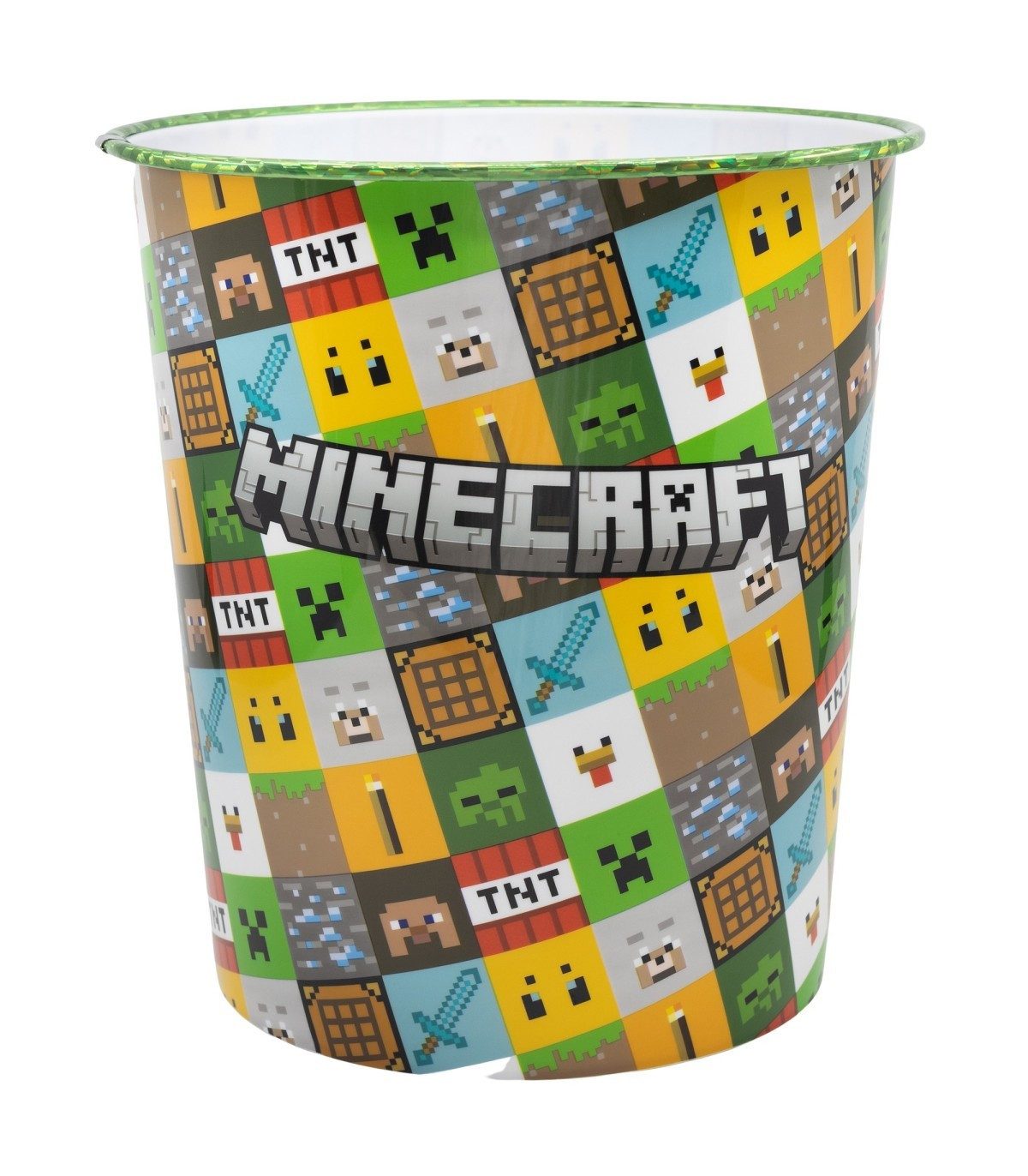 Minecraft Papierkorb Formula Racer Kinder Mülleimer für Kinderzimmer und Spielzimmer