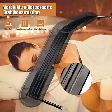 radelldar Massageliege Kosmetikliege mit hocker höhenverstellbar Kosmetikliege 3 Zone, 78cm Bereit Rückenlehne verstellbar belastbar bis 270kg