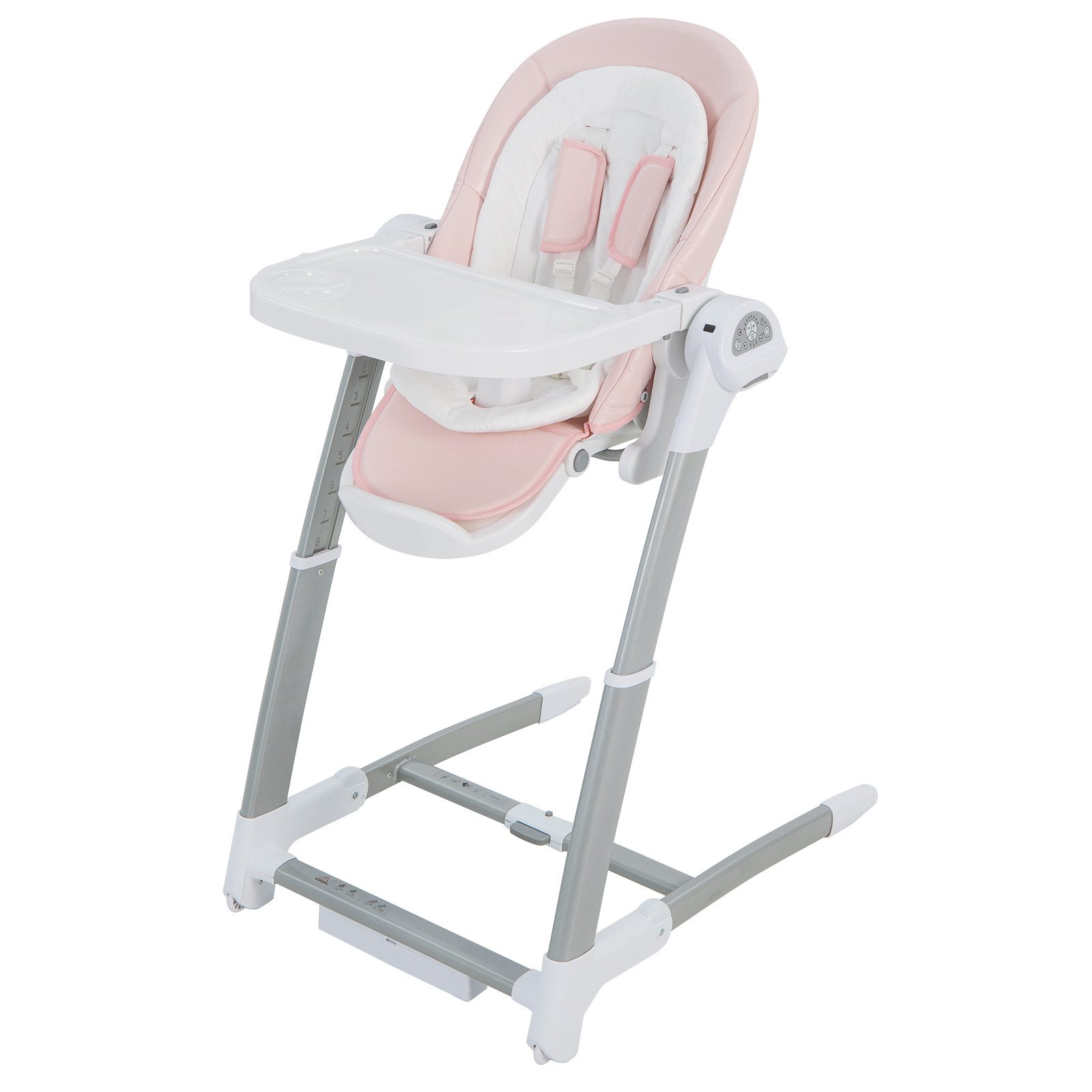 COSTWAY Kombihochstuhl 3 in 1 Babywippe Babyschaukel, elektrisch mit 8 Schaukelstufen