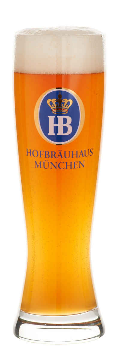 Hofbräuhaus München Bierglas Weißbierglas "Elegante" 0,3 L, Glas, spülmaschinenfest, stabil, langlebig