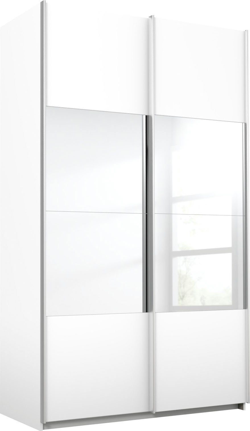 rauch Schwebetürenschrank Quadra mit Spiegelelementen