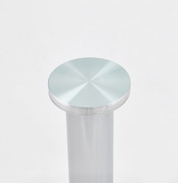 KADIMA DESIGN Bartisch PHOEBE Glasplatte Gastrotisch Glas Silber