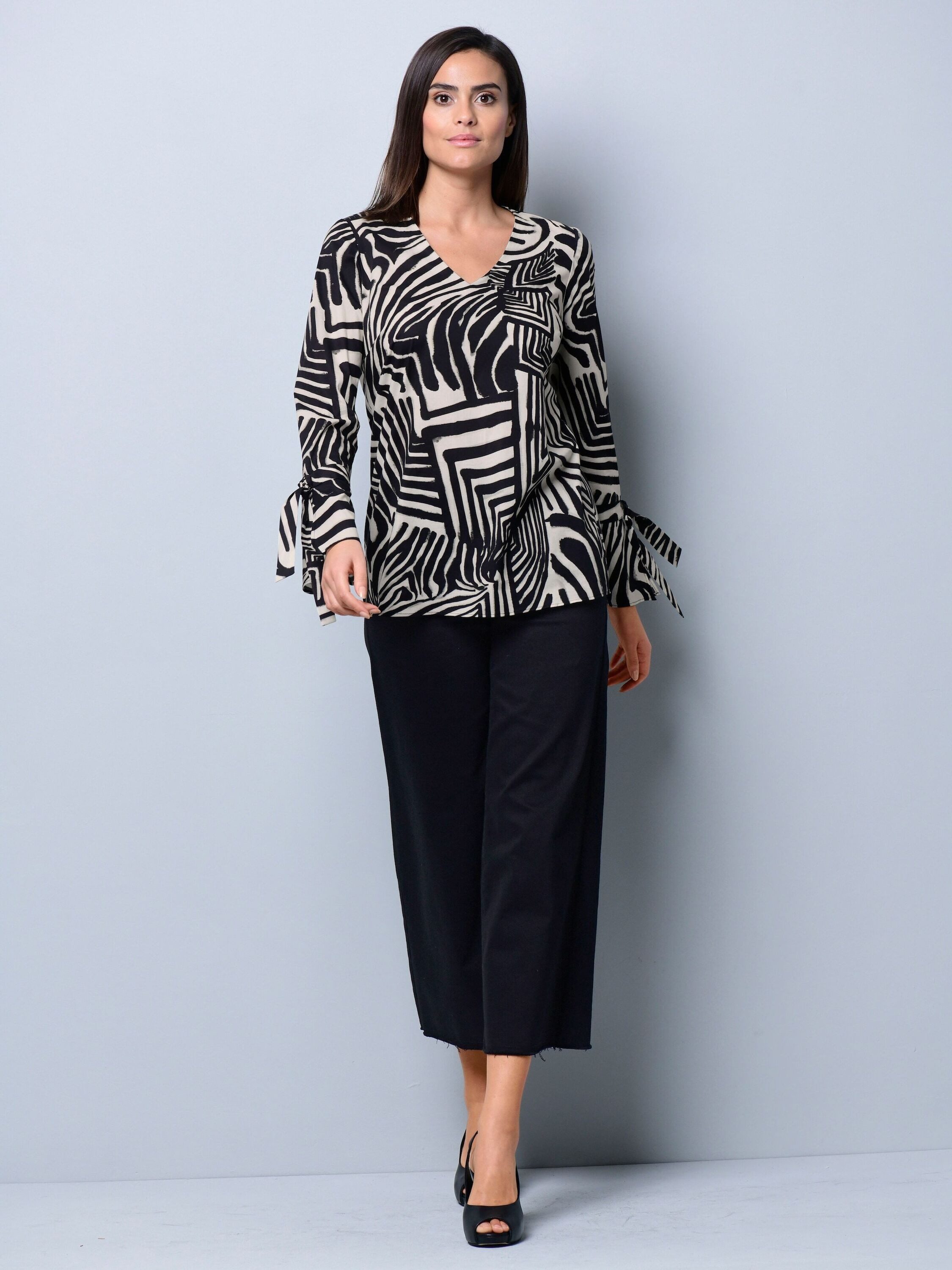 Alba Moda Hemdbluse Moderne Bluse mit grafischem Muster