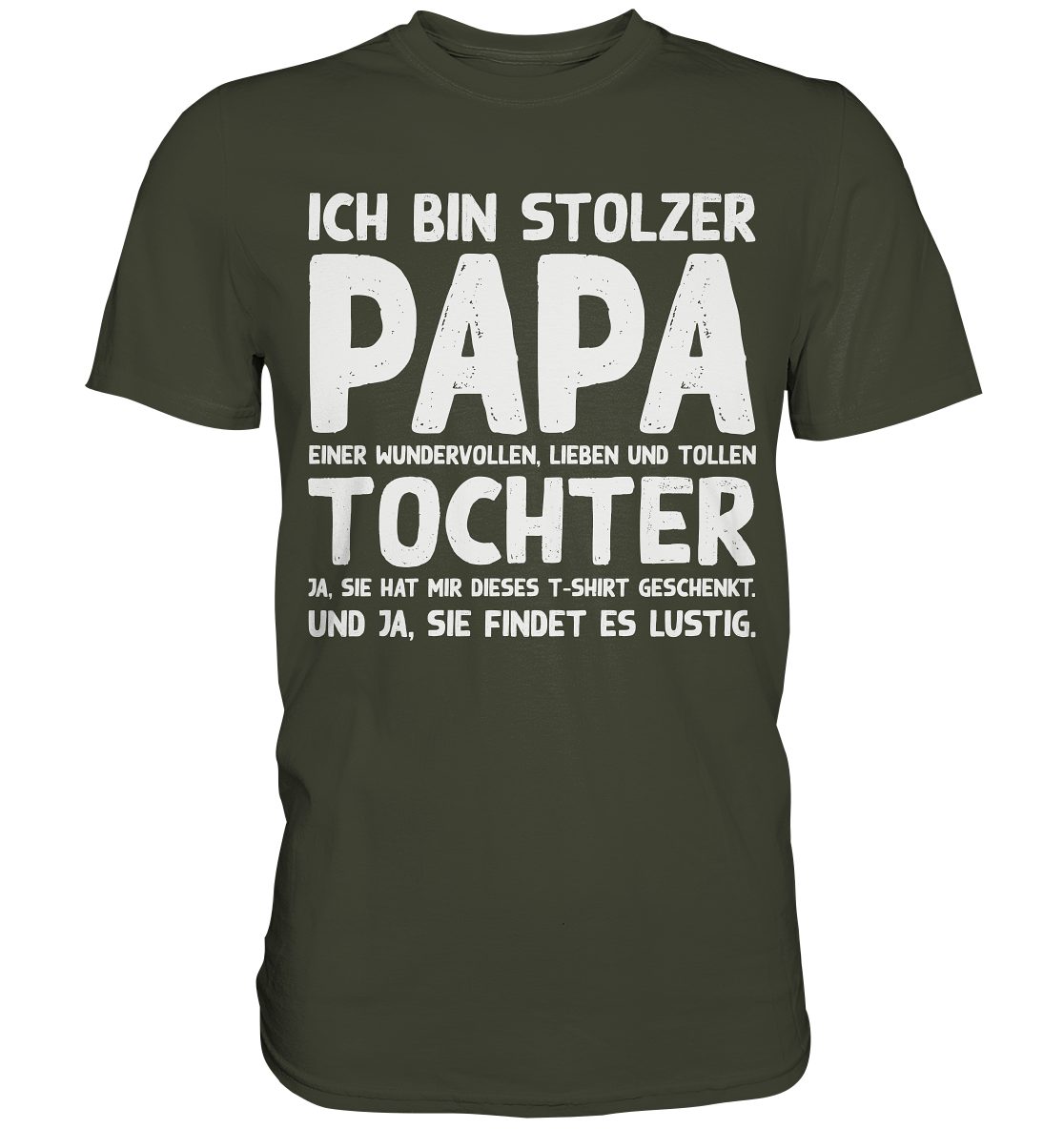 Tigerlino T-Shirt Stolzer Papa einer Tochter Vater Herren Premium Shirt günstig online kaufen