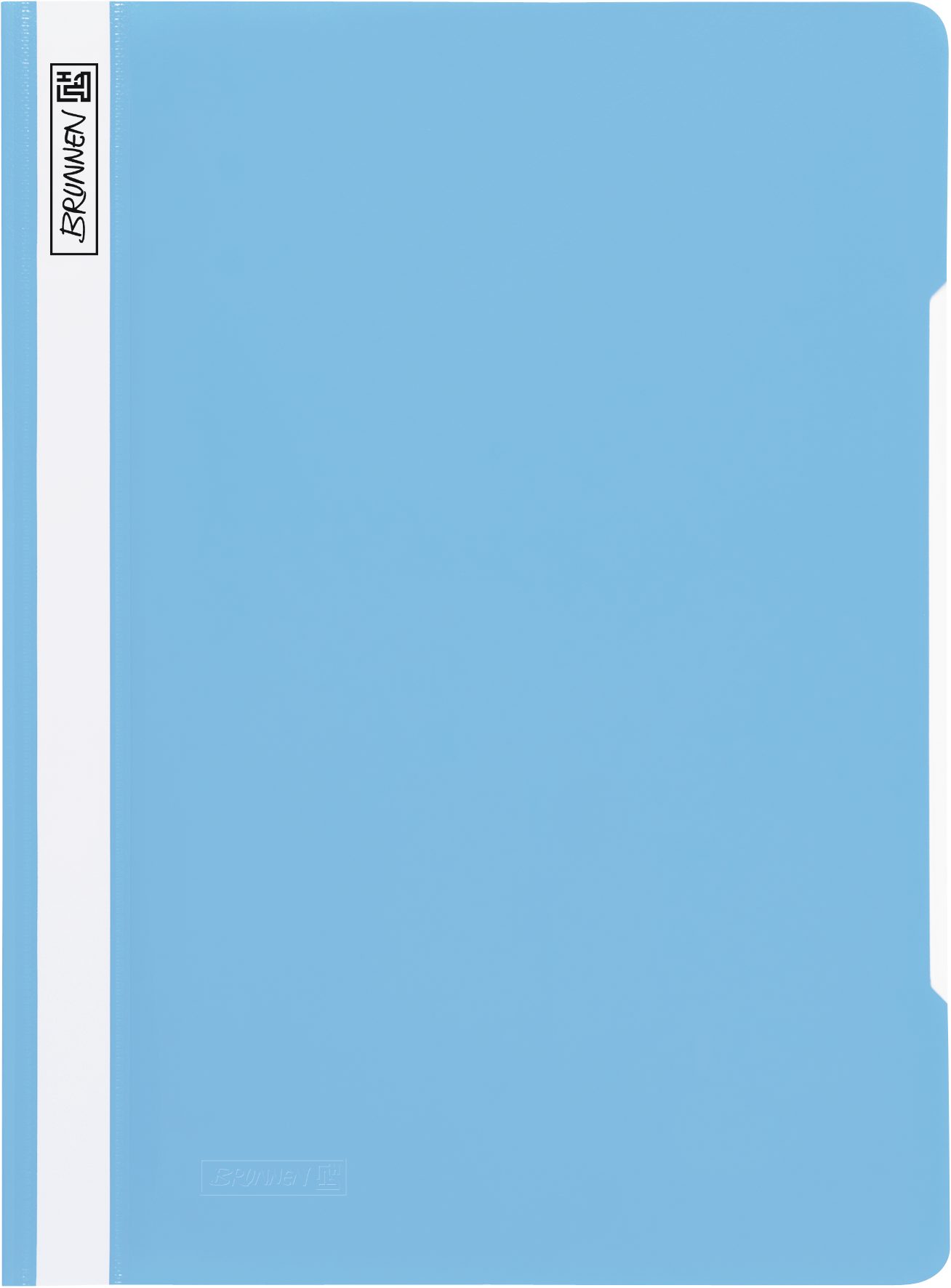 BRUNNEN Hefter BRUNNEN Schnellhefter hellblau A4 Kunststoff PP 10-2010932, glasklares Deckblatt