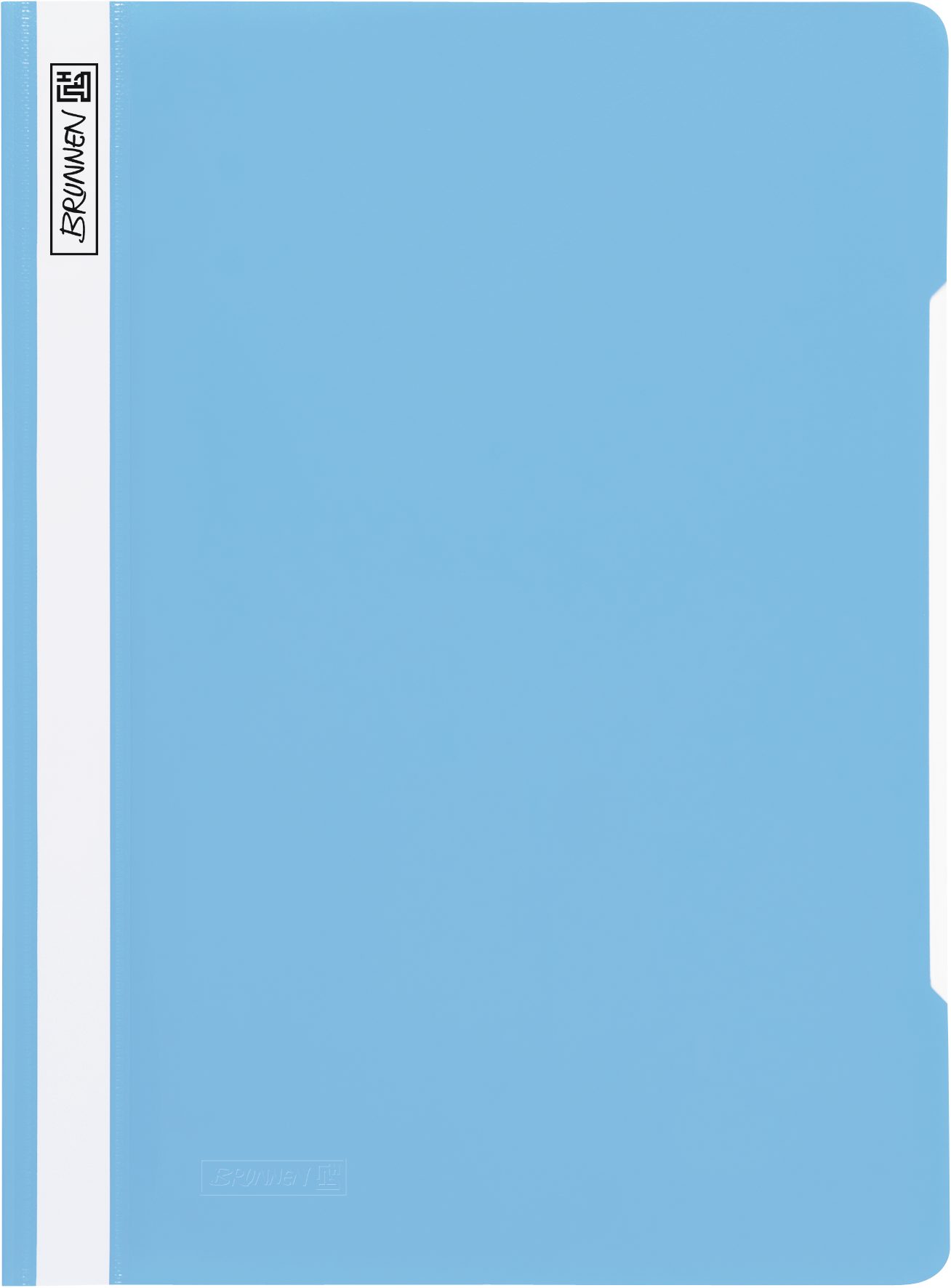 BRUNNEN Hefter BRUNNEN Schnellhefter hellblau A4 Kunststoff PP 10-2010932, glasklares Deckblatt