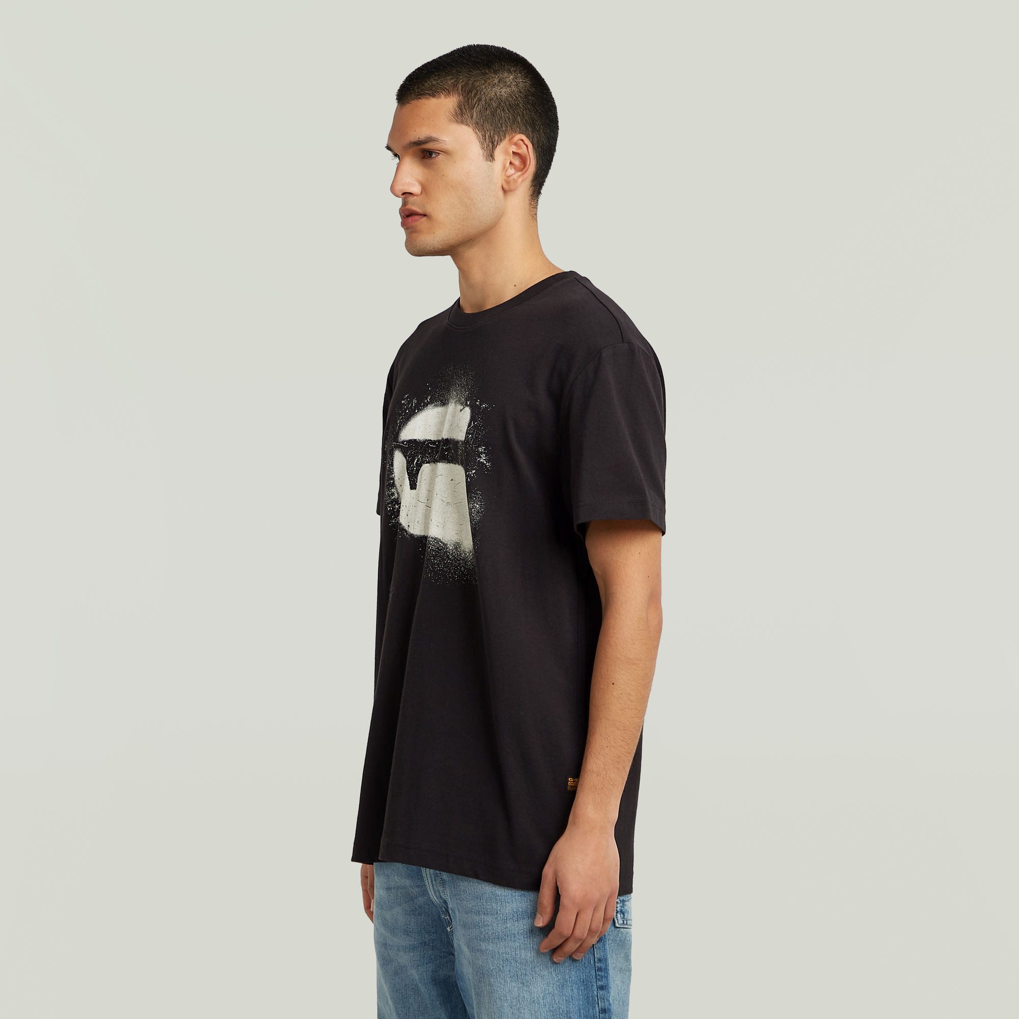 G-STAR T-Shirt Spray G Logo mit Rundhals günstig online kaufen