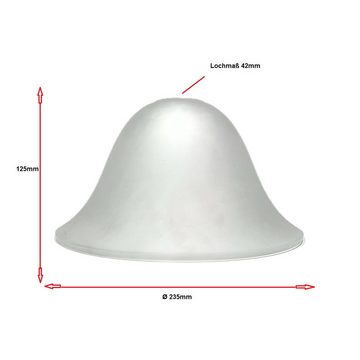 Home4Living Lampenschirm Lampenglas Ersatzglas satiniert weiß Ø 235mm Glasschirm E27, Dekorativ