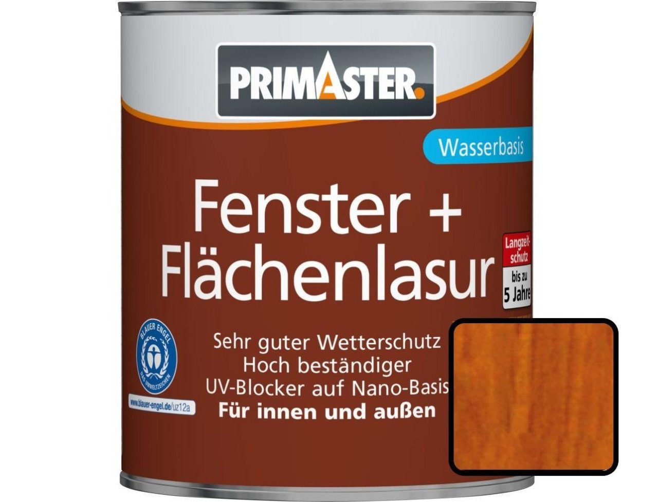 Fenster Primaster und Lasur Primaster 750 ml Flächenlasur teak