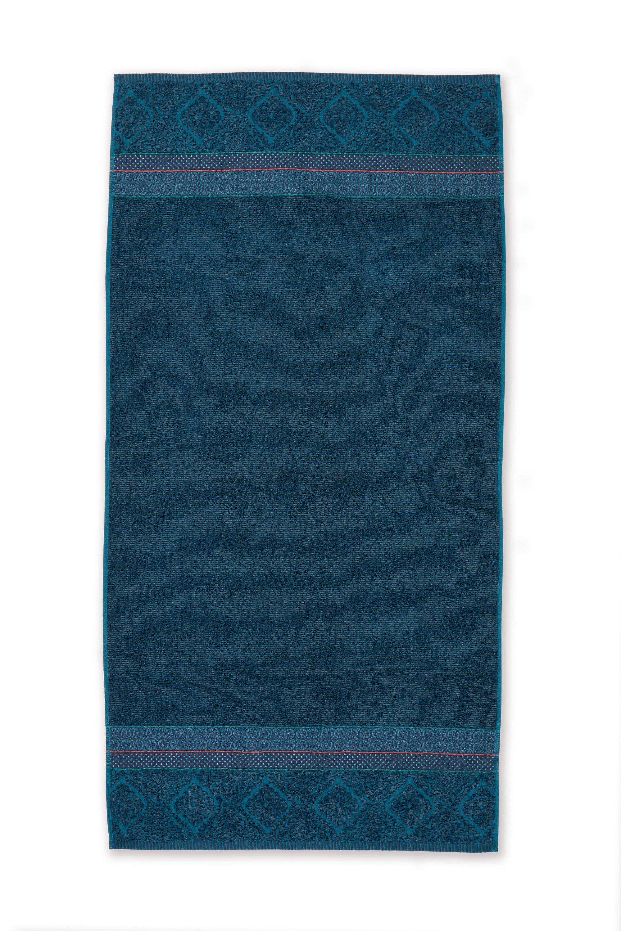 Waschhandschuh Duschtuch, Pip Dunkelblau rechteckig PiP Handtuch blue, Studio Dark Handtuch Gästetuch Baumwolle, SOFT ZELLIGE