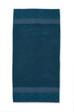 PiP Studio Handtuch Pip SOFT ZELLIGE Waschhandschuh Gästetuch Handtuch Duschtuch, Dark blue, Baumwolle, rechteckig