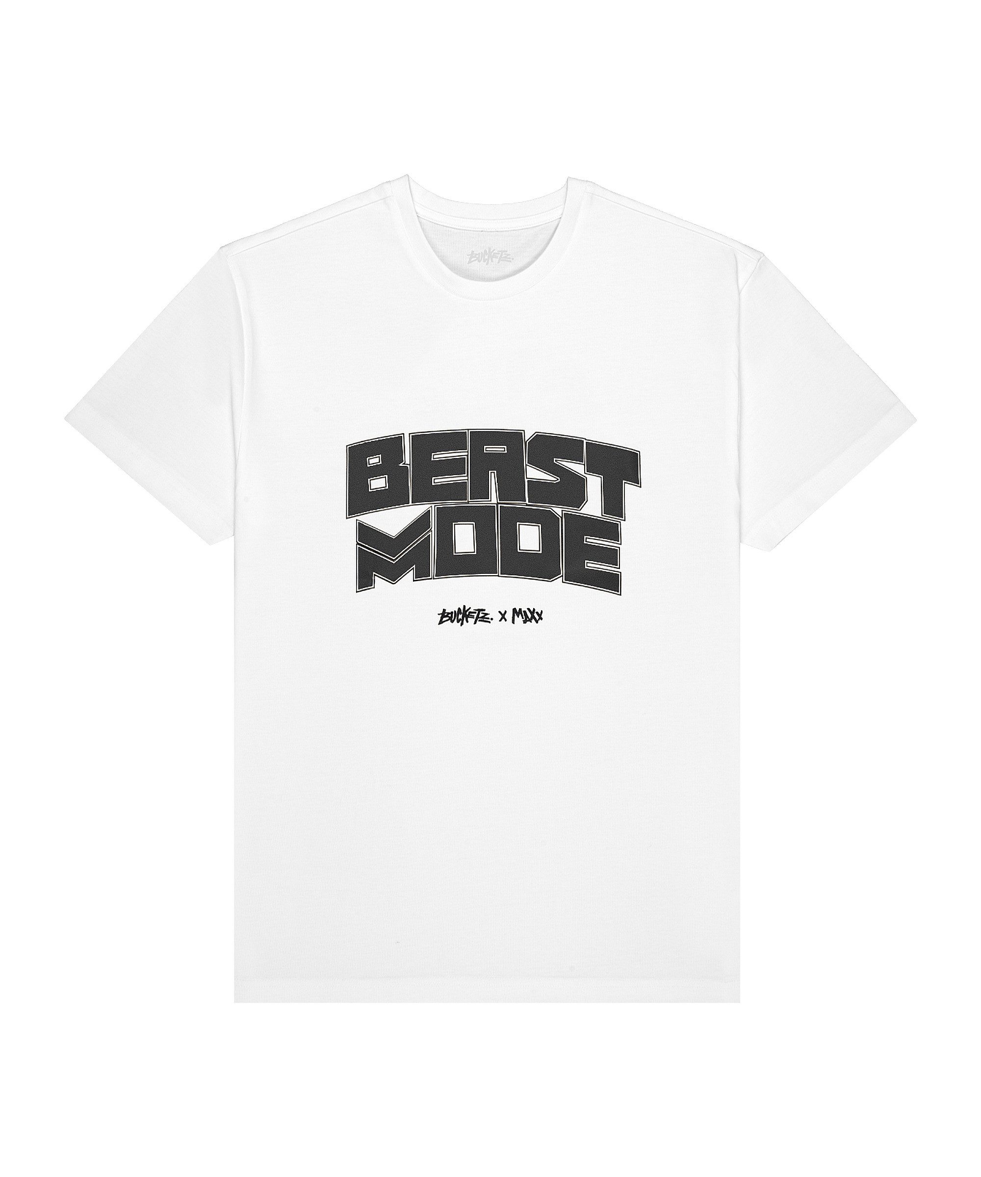 Bucketz T-Shirt Bucketz Night Night in Paris T-Shirt Weiß Baumwolle