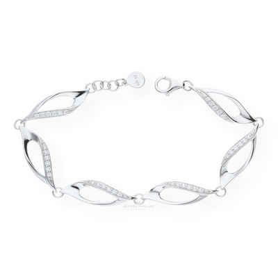 JuwelmaLux Armband JuwelmaLux Armband 925/000 Sterling Silber rhodiniert JL10-03-1338 (kein Set, 1-tlg., kein Set)