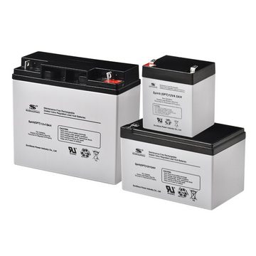 Sunstone Power AGM Batterie 12V 12AH wartungsfrei Bleiakku für USV Alarmanlage Bleiakkus (12 V)