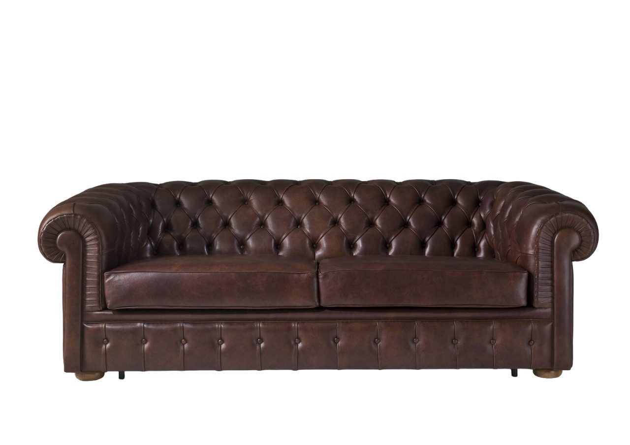 JVmoebel Chesterfield-Sofa Chesterfield Sofa Polster Couch 3 Sitzer + Bettfunktion Sofort, 1 Teile, Made in Europa