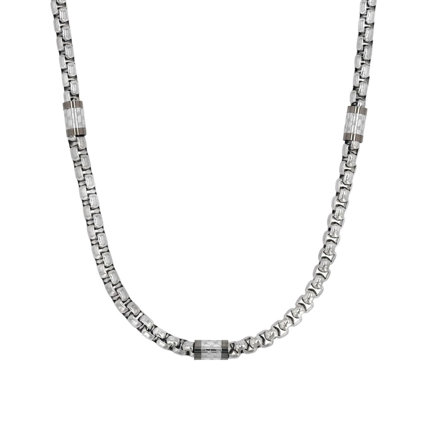 Edelstahlkette JOOP! Kette mit Anhänger für Herren, Edelstahl