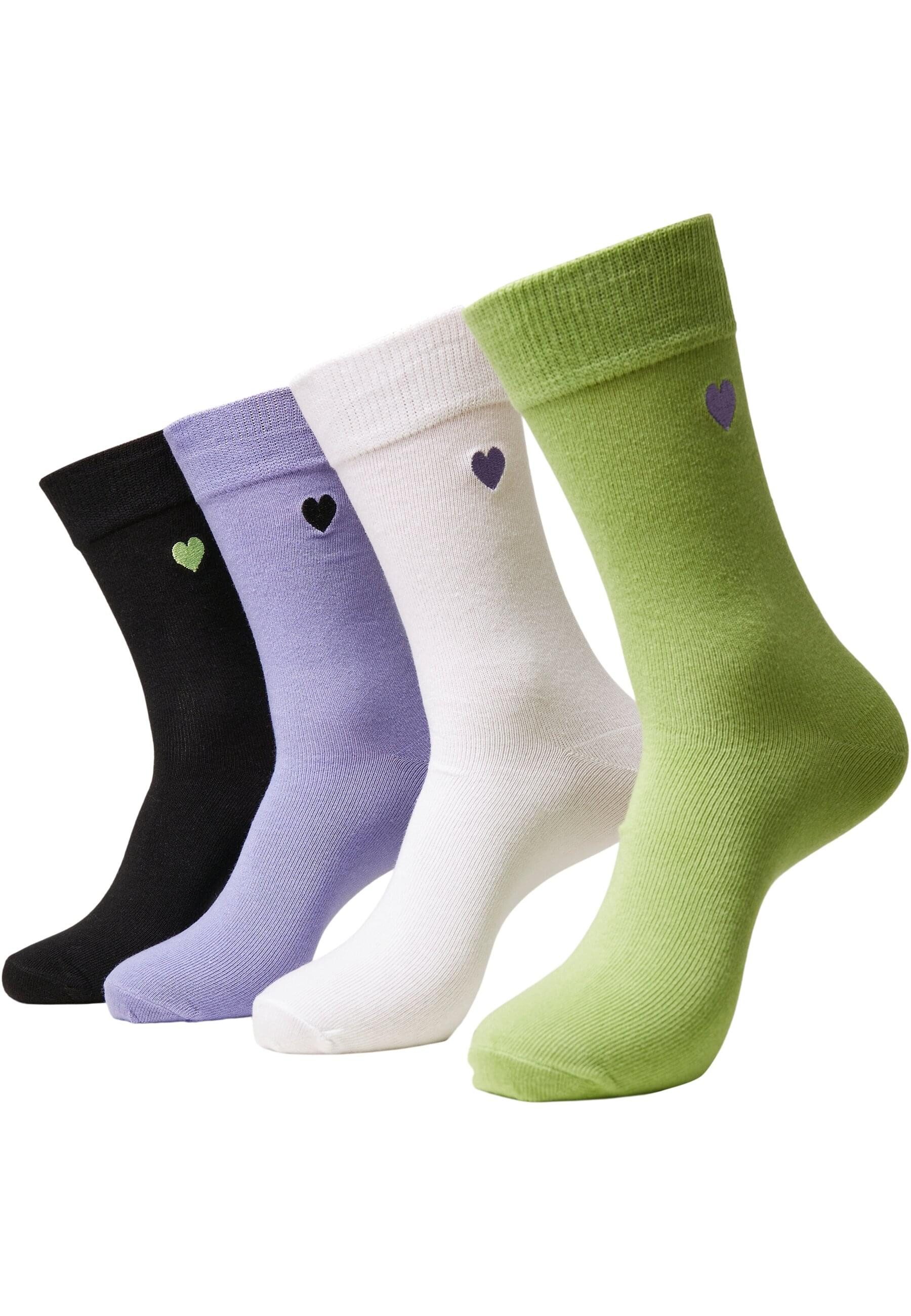 Basicsocken Urban Classics Unisex Heart Socks 4-Pack