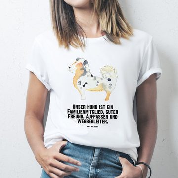 Mr. & Mrs. Panda T-Shirt Hund Australien Shepherd - Weiß - Geschenk, Junggesellenabschied, Jub (1-tlg)