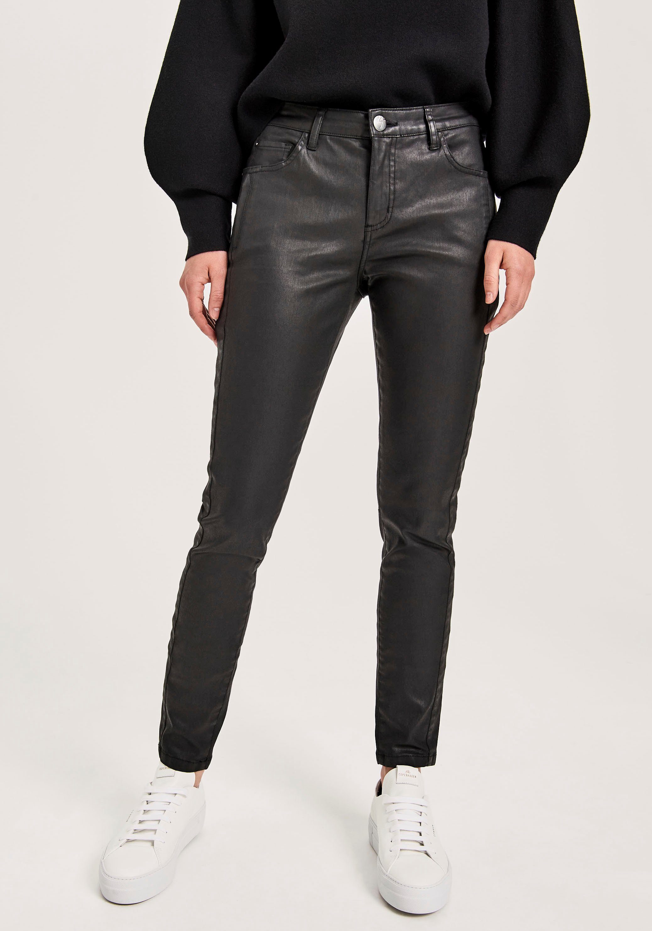OPUS Slim-fit-Jeans »Evita refined« mit seitlicher Reißverschlusstasche  online kaufen | OTTO