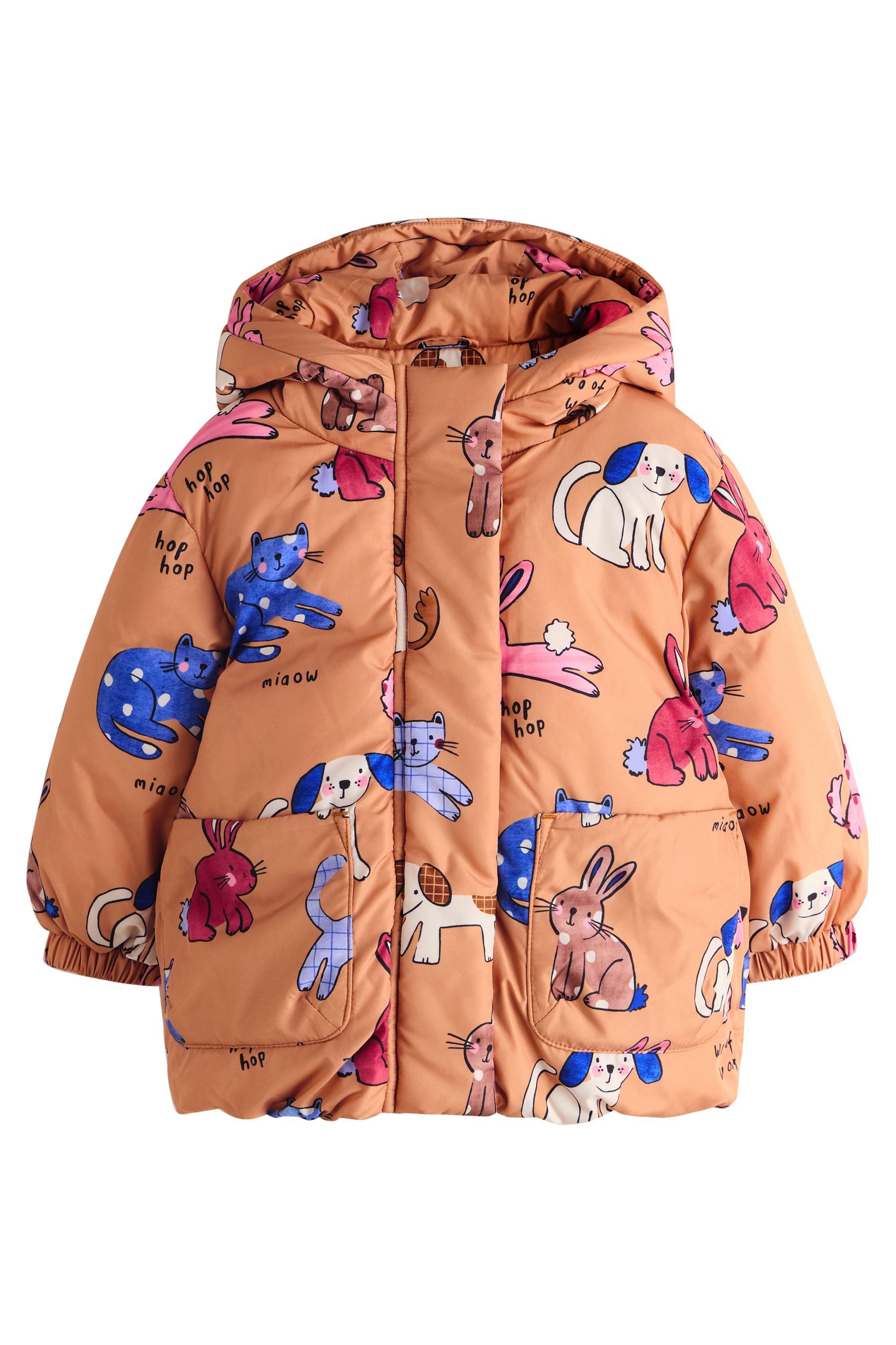 Next Kurzjacke Wasserabweisender Mantel mit Print (1-St)