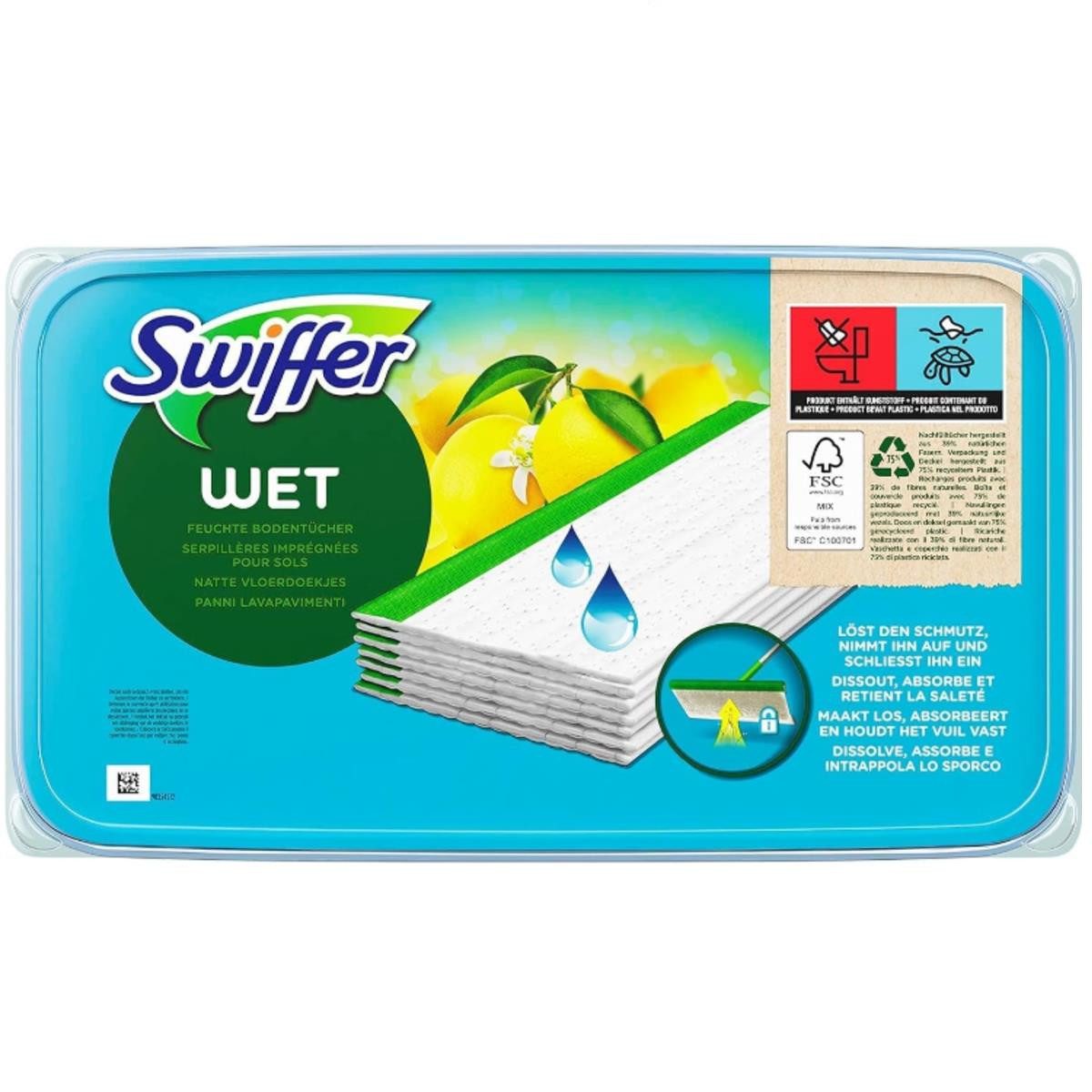 Swiffer Swiffer Bodenwischer Feuchte Bodentücher Nachfüllpackung Mit Frischem Reinigungstuch