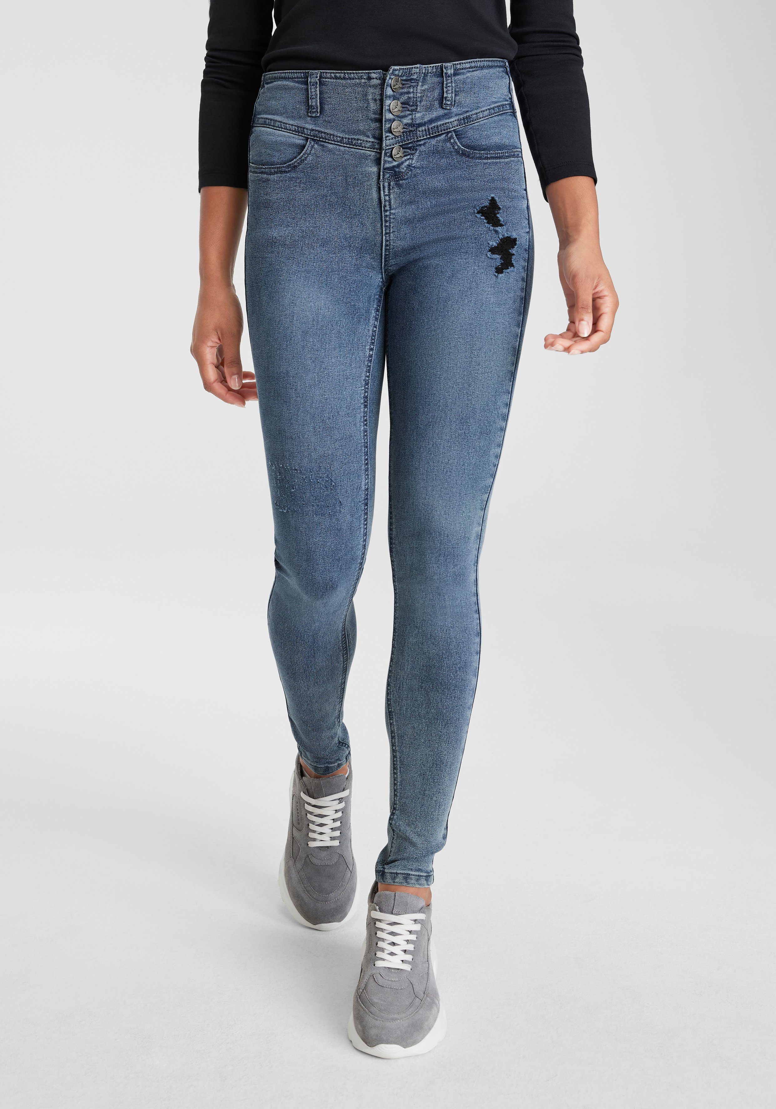 Ultra Baumwoll-Stretchqualität Arizona Skinny-fit-Jeans Waist, High Trageangenehme Stretch