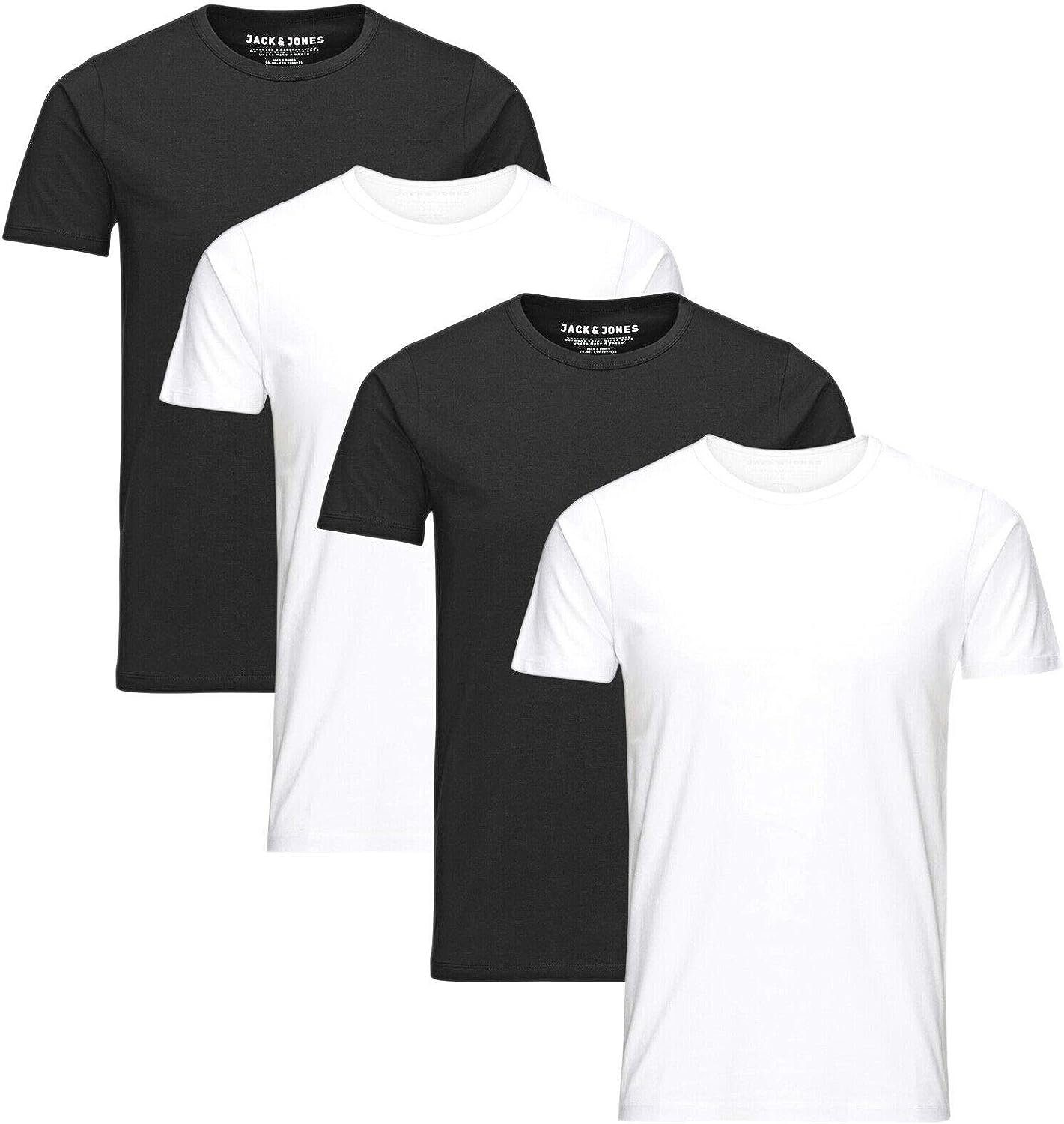 Jack & Jones 4er Shirts, 4er-Pack) 1 Mix Basic, Rundhals T-Shirt (Sparset