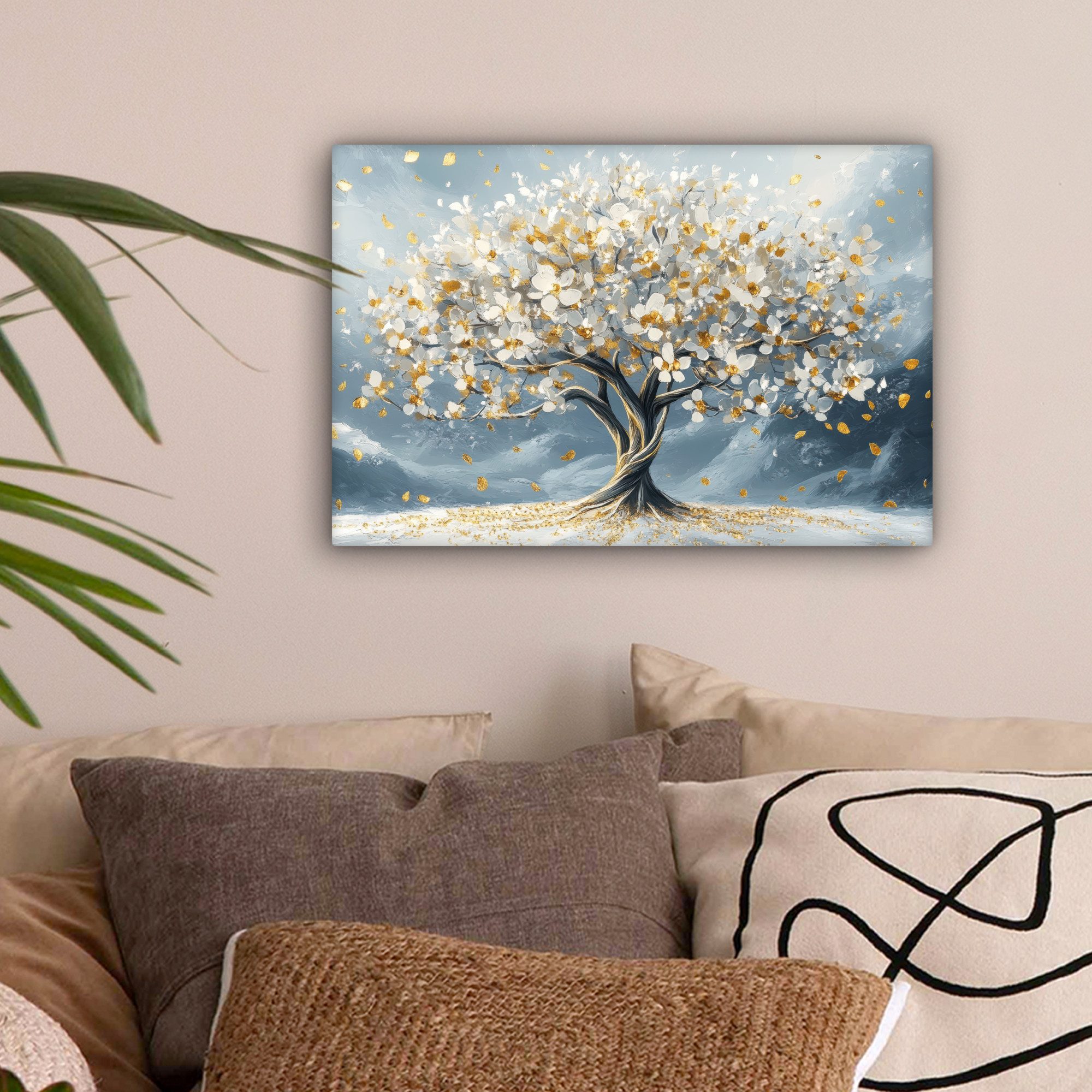 OneMillionCanvasses® Leinwandbild Baum - Winter - Baum des Lebens - Modern günstig online kaufen