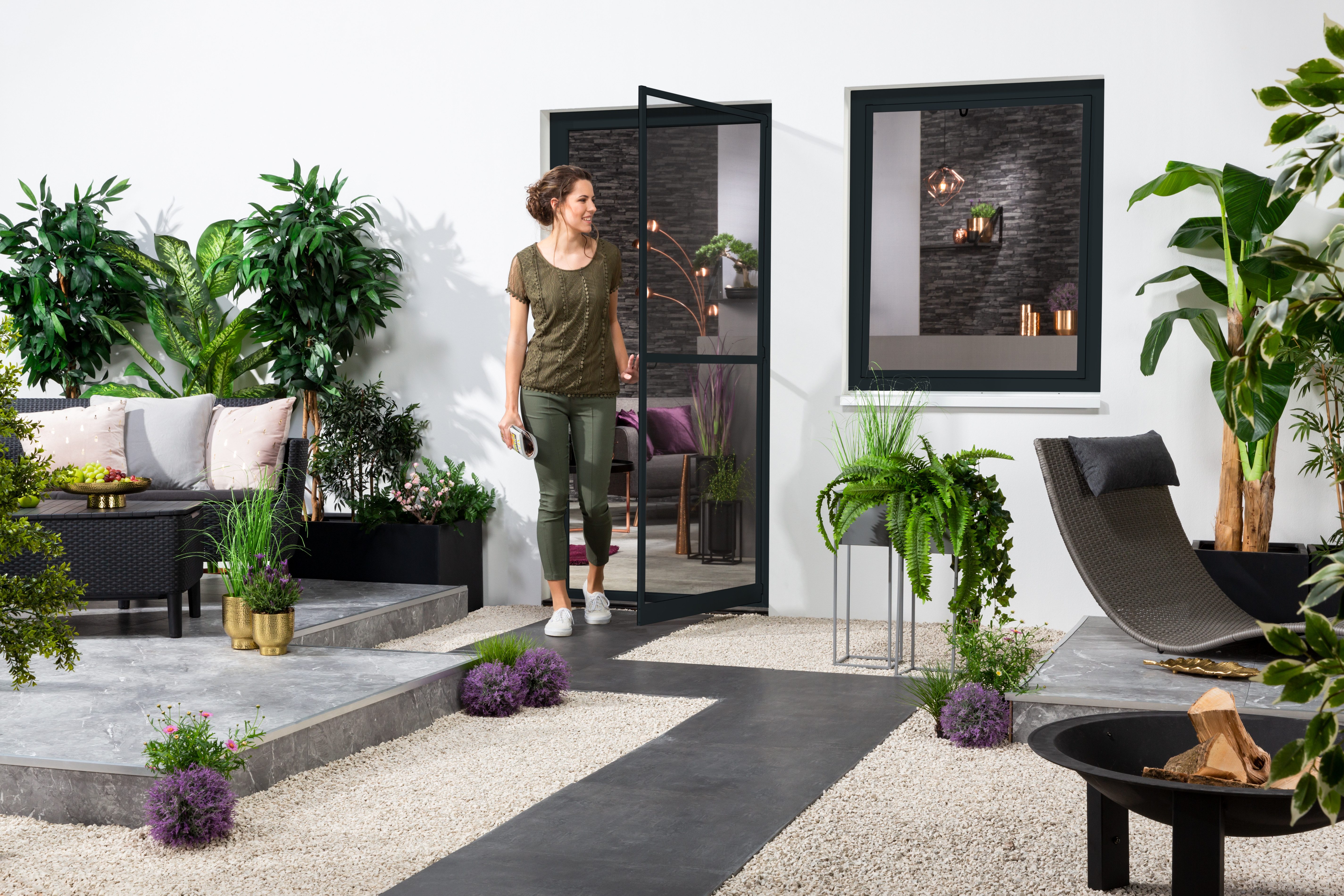 hecht international Insektenschutz-Tür Alu-Türbausatz, BxH: 120x240 cm günstig online kaufen