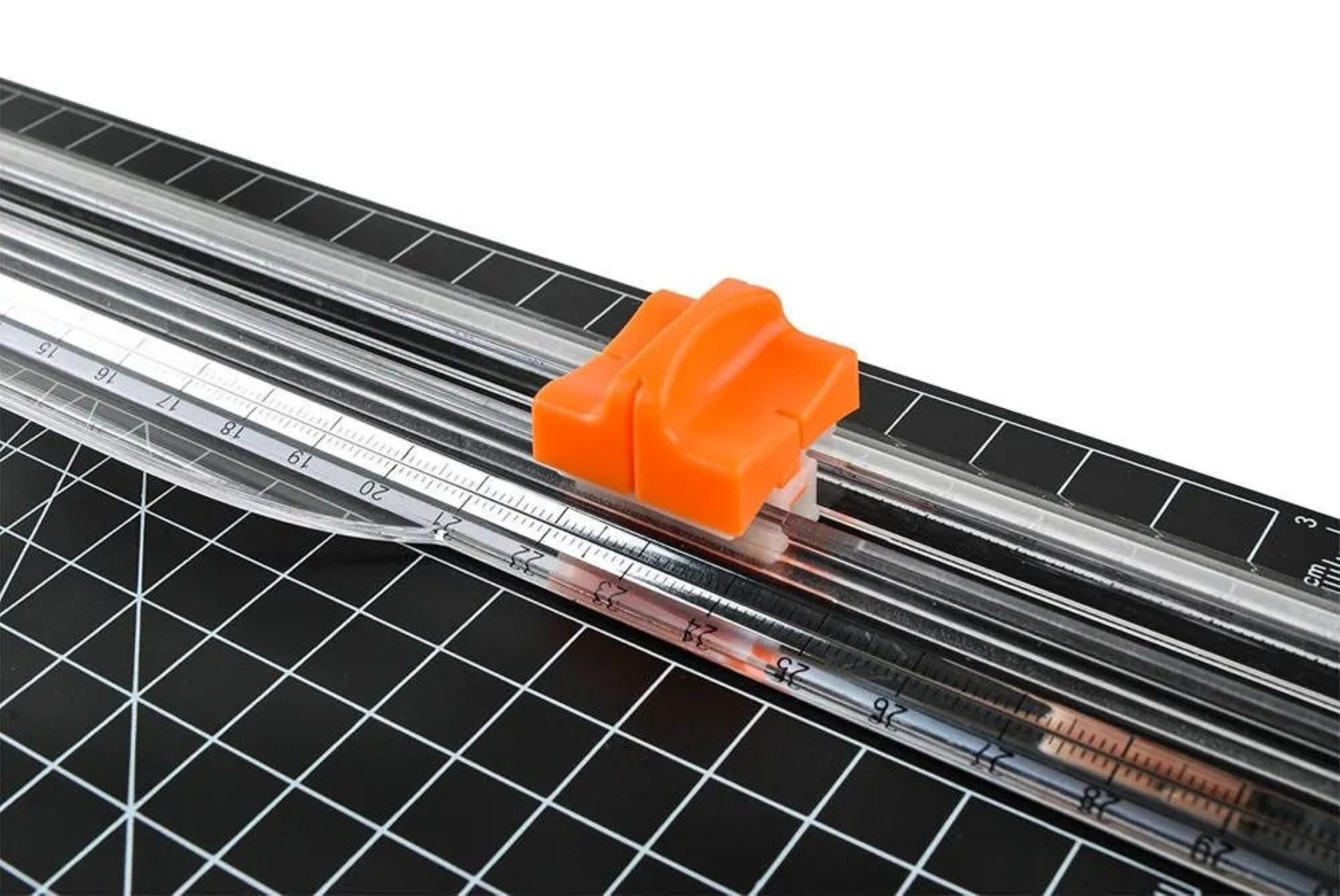 BIGSTREN Papierschneidegerät Papierschneidegerät Papierschneider A3 Rollenschneider Guillotine, A3 Format, präzise Winkelskala, Sicherheitsklinge, Rasterführung