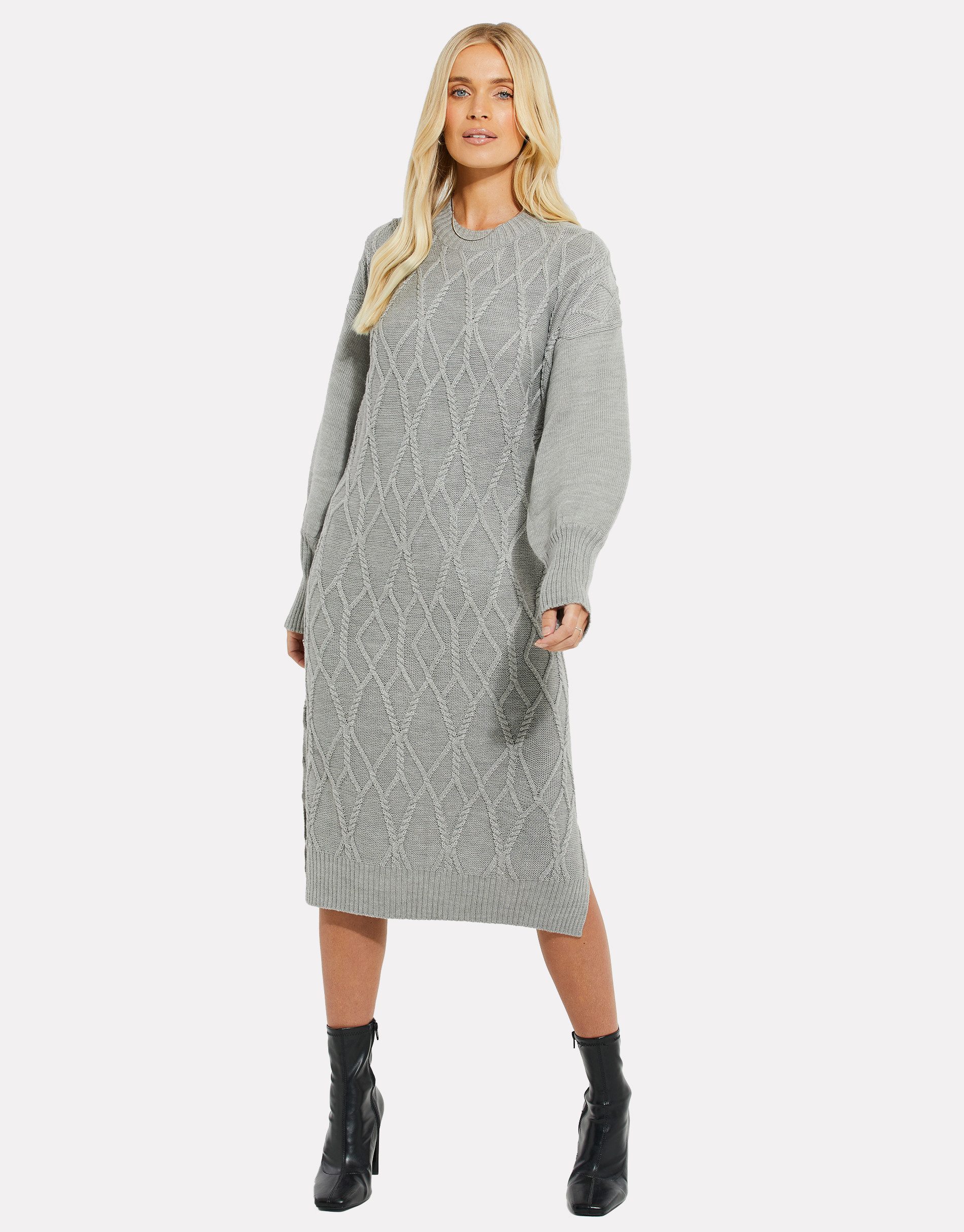 Threadbare Jerseykleid THB Harley Cable Knit günstig online kaufen