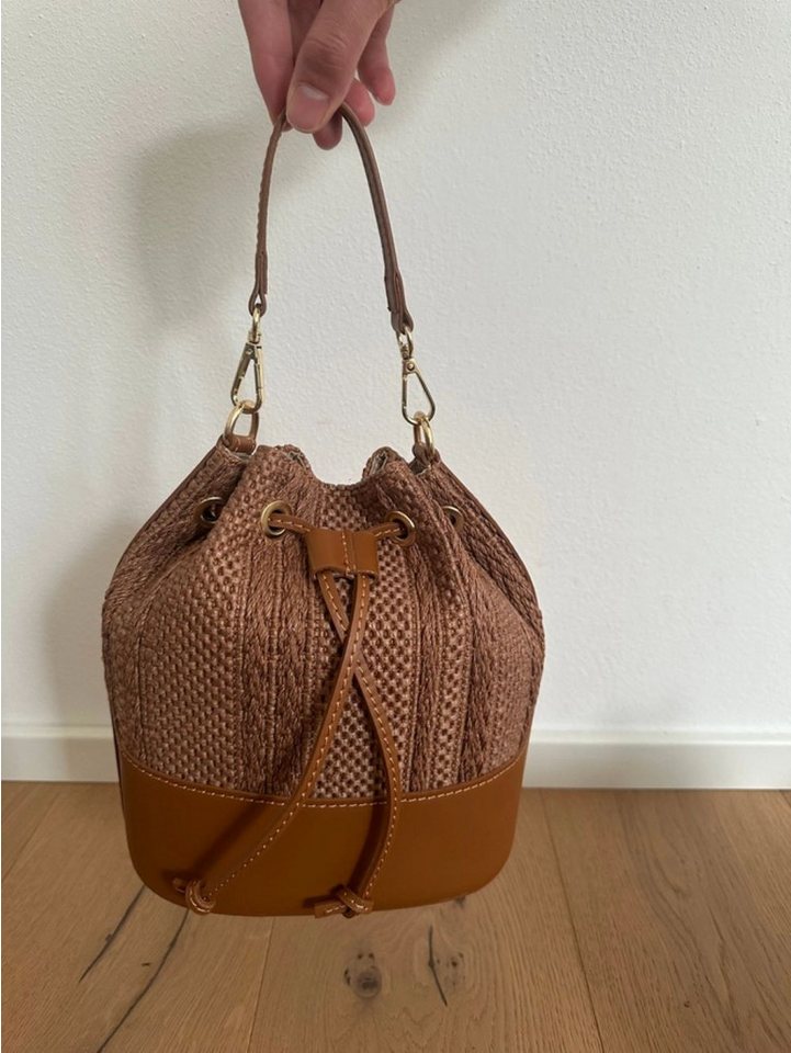 Goodman Design Handtasche Elegante Raffia Bucket-Bag aus Italien, Made in Italy – sorgfältige Verarbeitung und langlebige Qualität