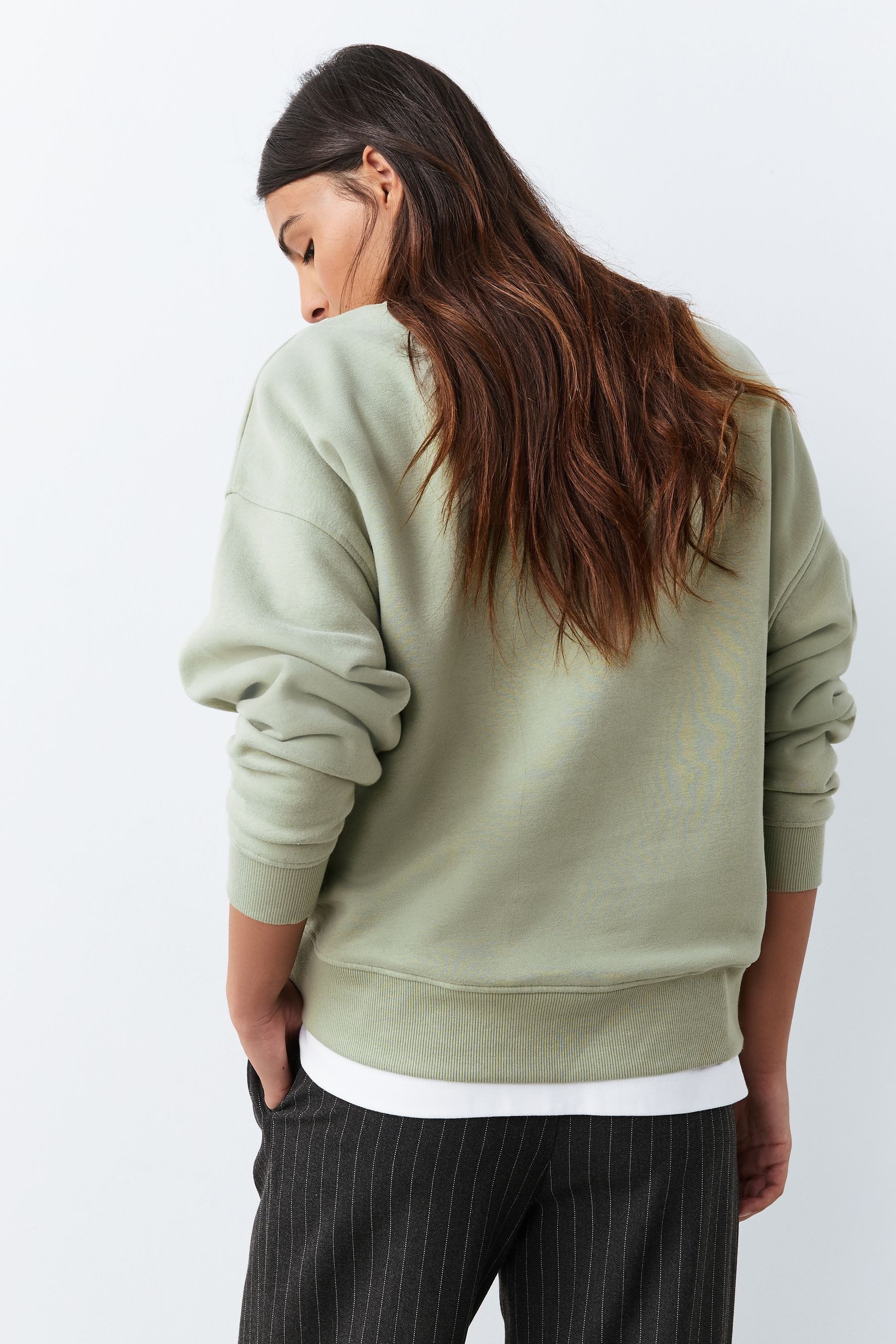 Next Sweater Gepeachtes Essentials Sweatshirts mit Nahtdetails (1-tlg) günstig online kaufen
