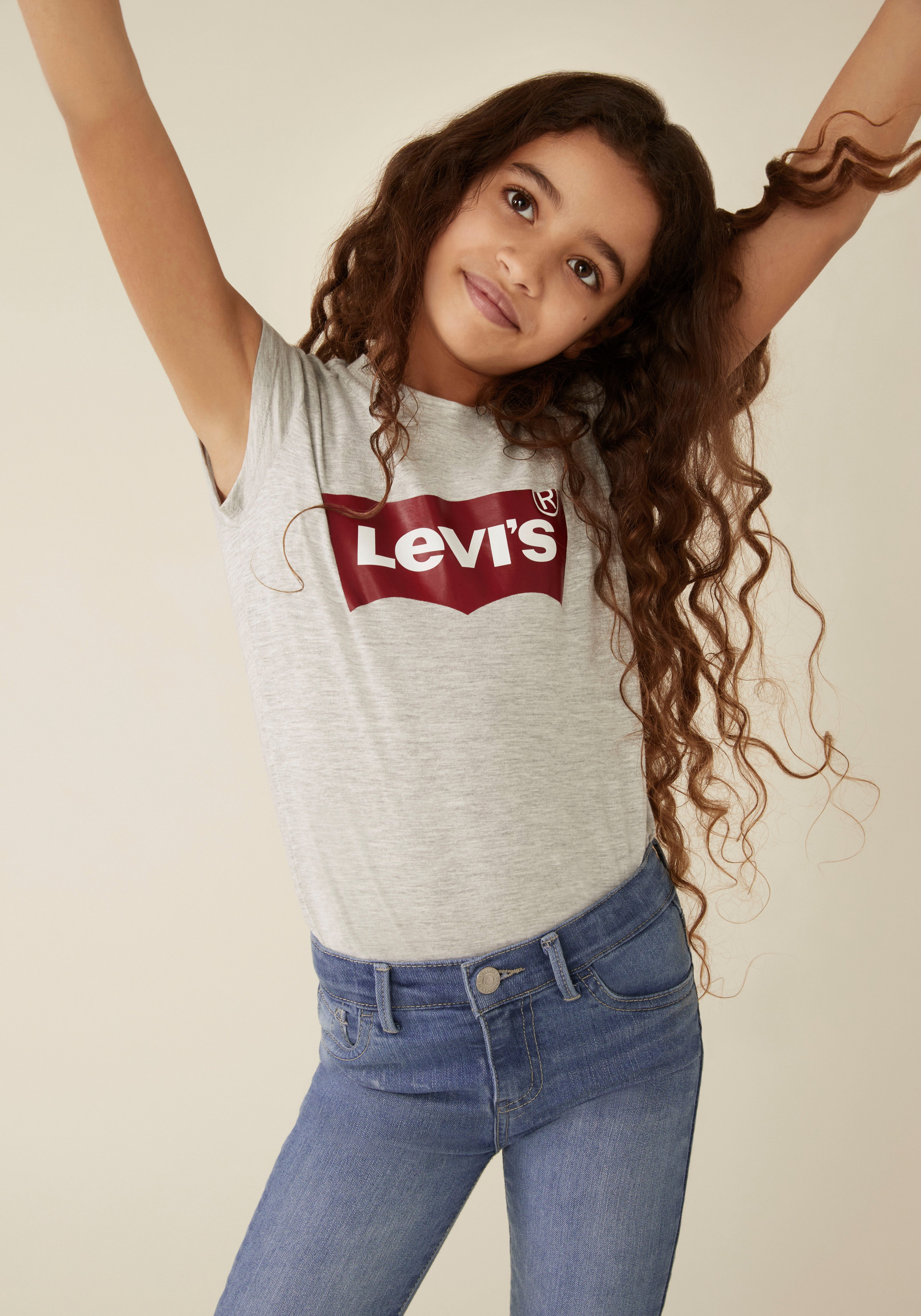 hellgrau-meliert for GIRLS Levi's® TEE BATWING Kids T-Shirt