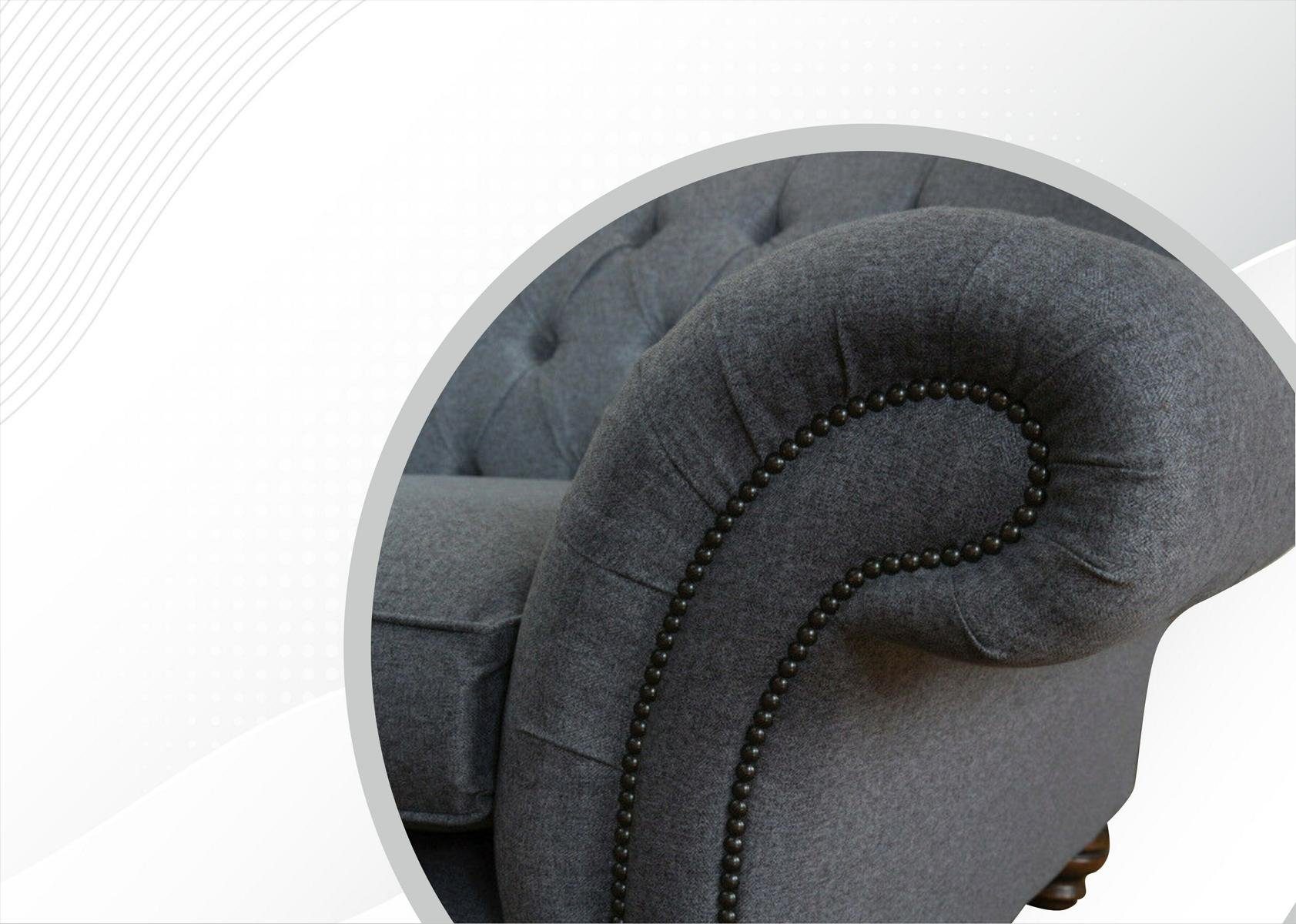 Design Chesterfield-Sofa, Sofa Sitzer Polster Luxus Sofas Textil Big JVmoebel Chesterfield 4