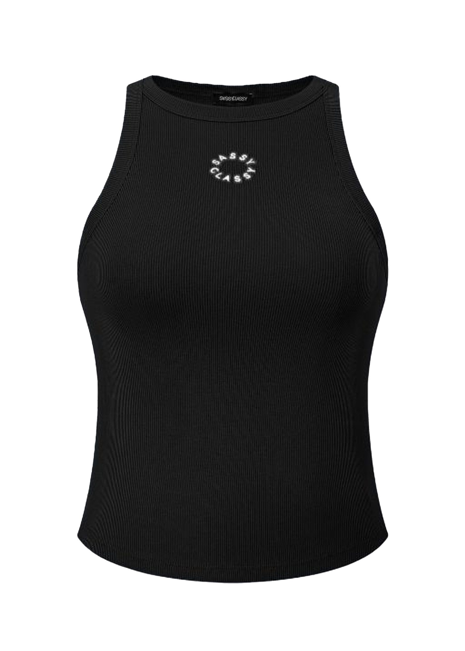 SASSYCLASSY Tanktop Tank Top mit Sassyclassy Stickerei Geripptes Top mit St günstig online kaufen