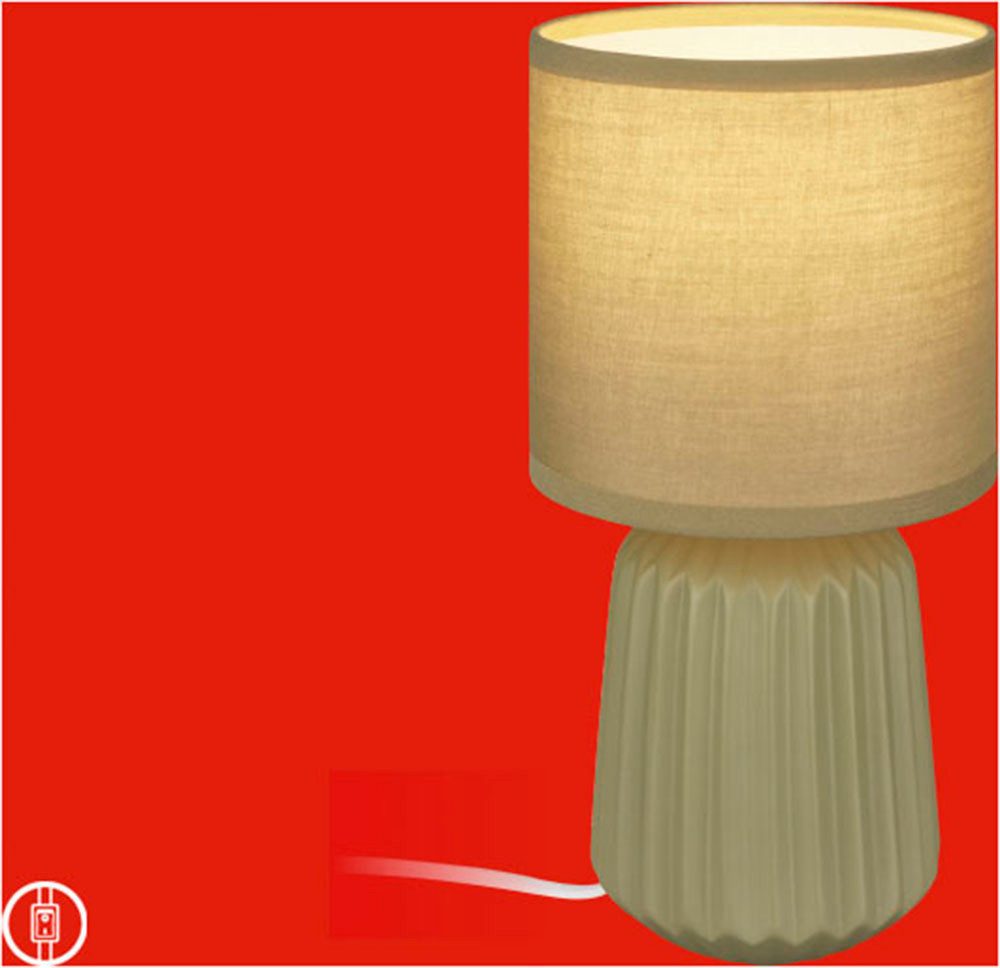 Briloner Leuchten LED Tischleuchte DORA, ohne Leuchtmittel, 13x27 cm, Schlafzimmer, Wohnzimmer, Flur