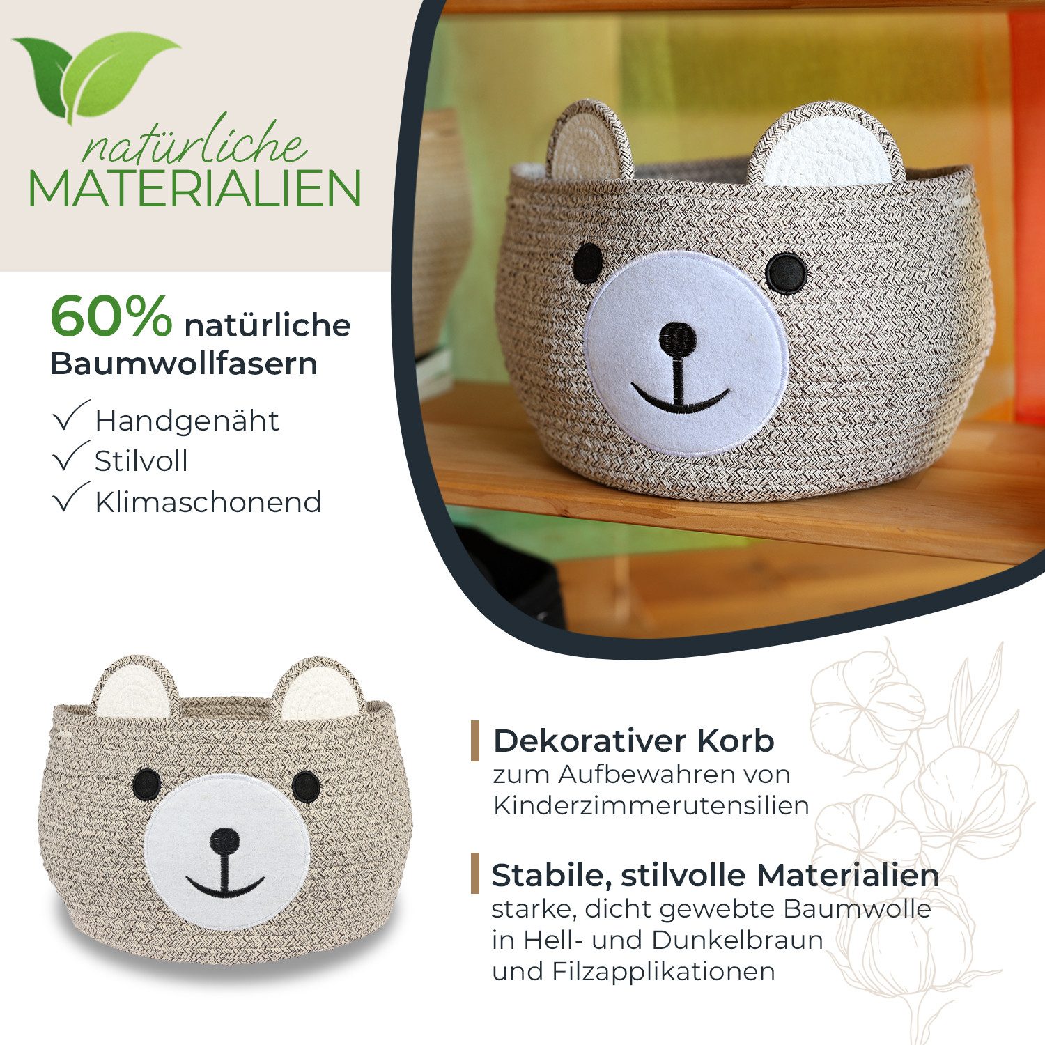 HMF Aufbewahrungskorb Aufbewahrungskorb mit versteckten Griffen, Korb für K günstig online kaufen