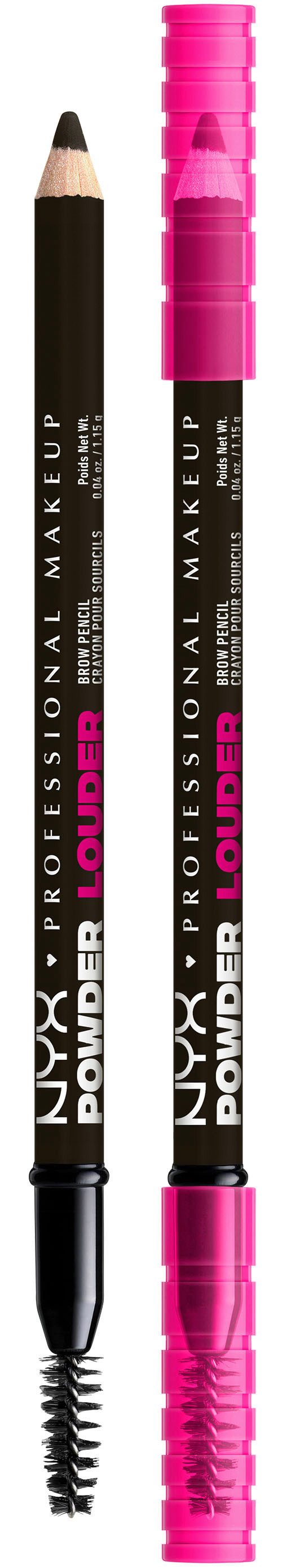 NYX Augenbrauenpflege Makeup Powder Louder Brow Pencil, mit Mikrofiber