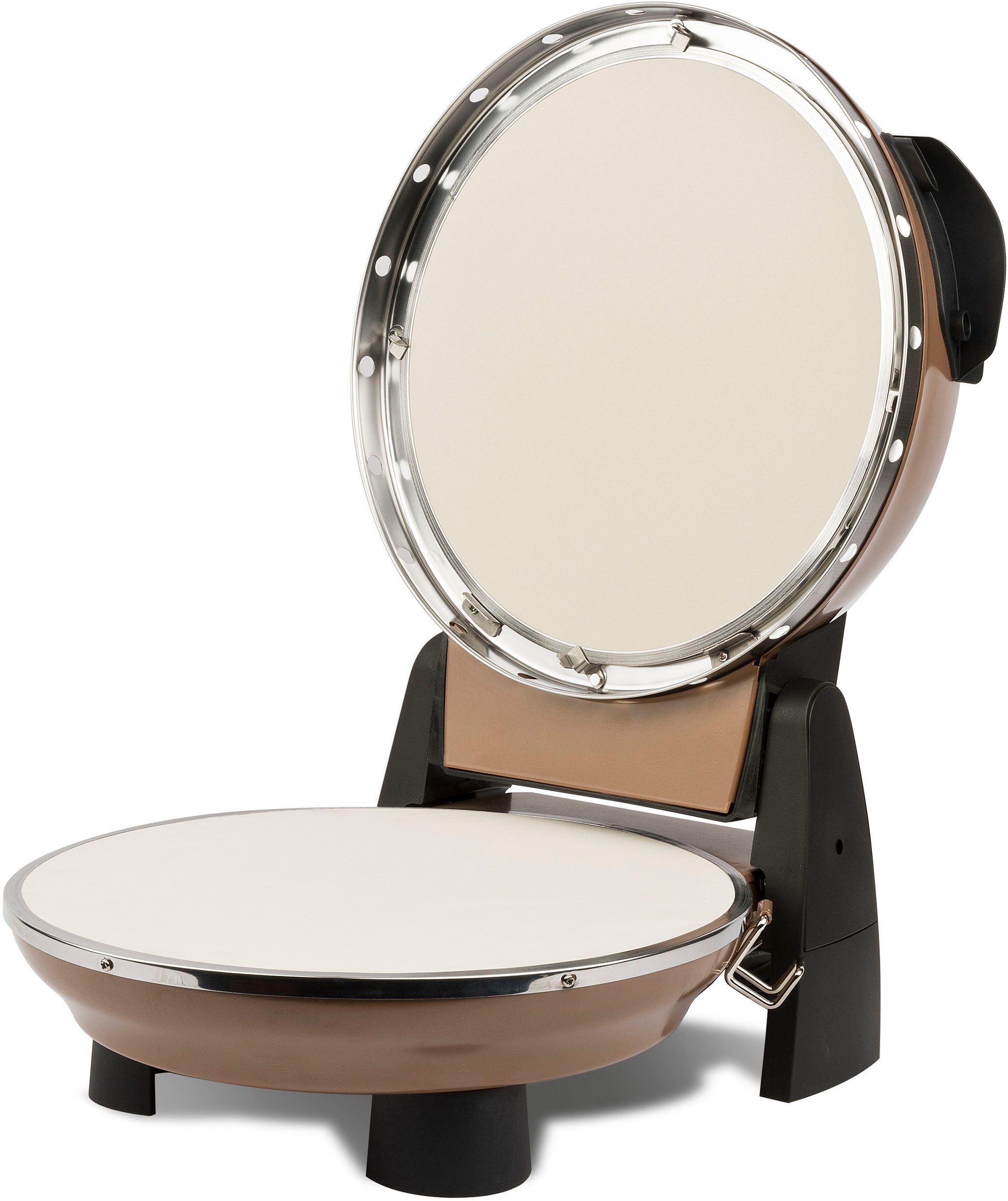 G3 Ferrari Pizzaofen G1003208 Napoletana kupfer inkl. 2-ten oberen Pizzastein, zum Überbacken bis 400 °C für echte Steinofenpizza - Limited Edition