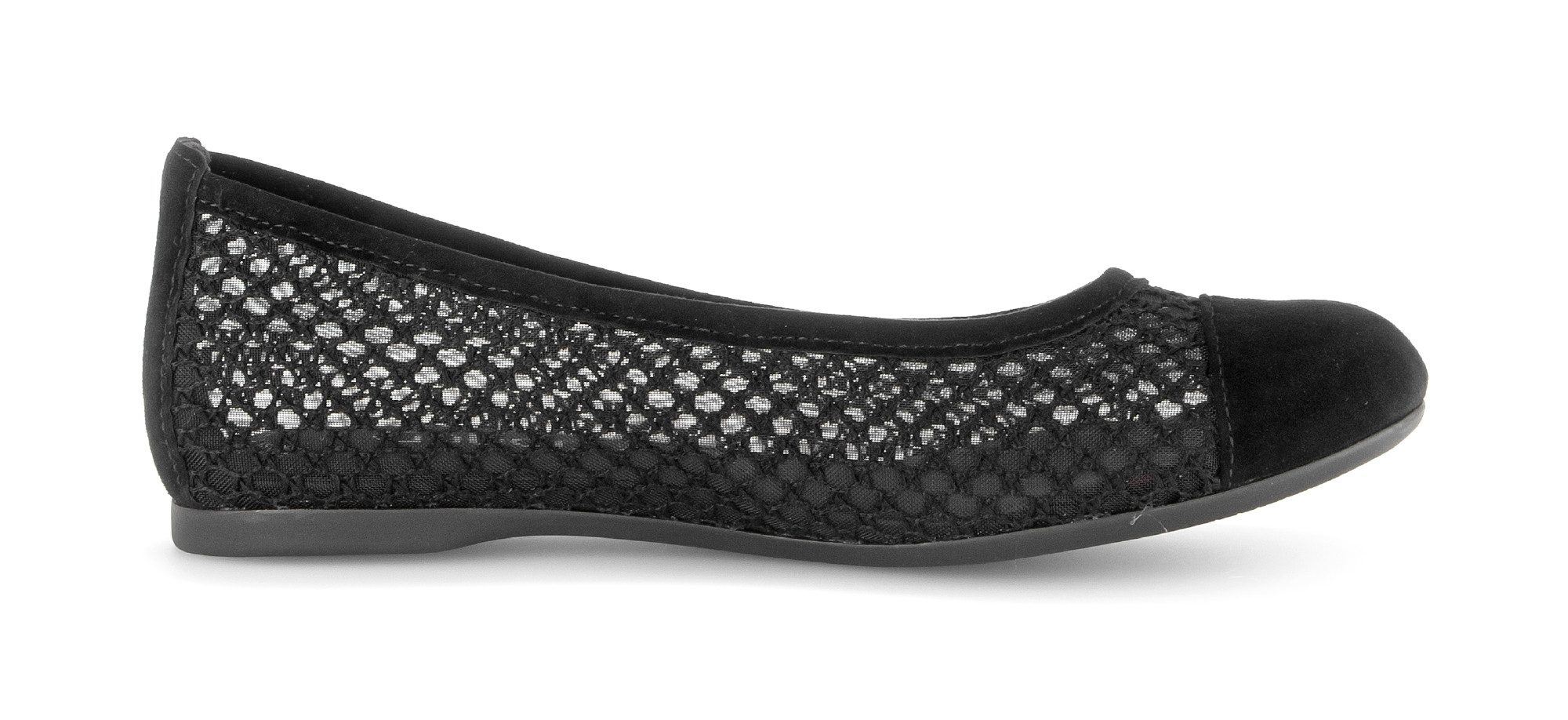 Gabor Ballerina Frühlingsschuh, Schlupfschuh in sommerlicher Häkeloptik