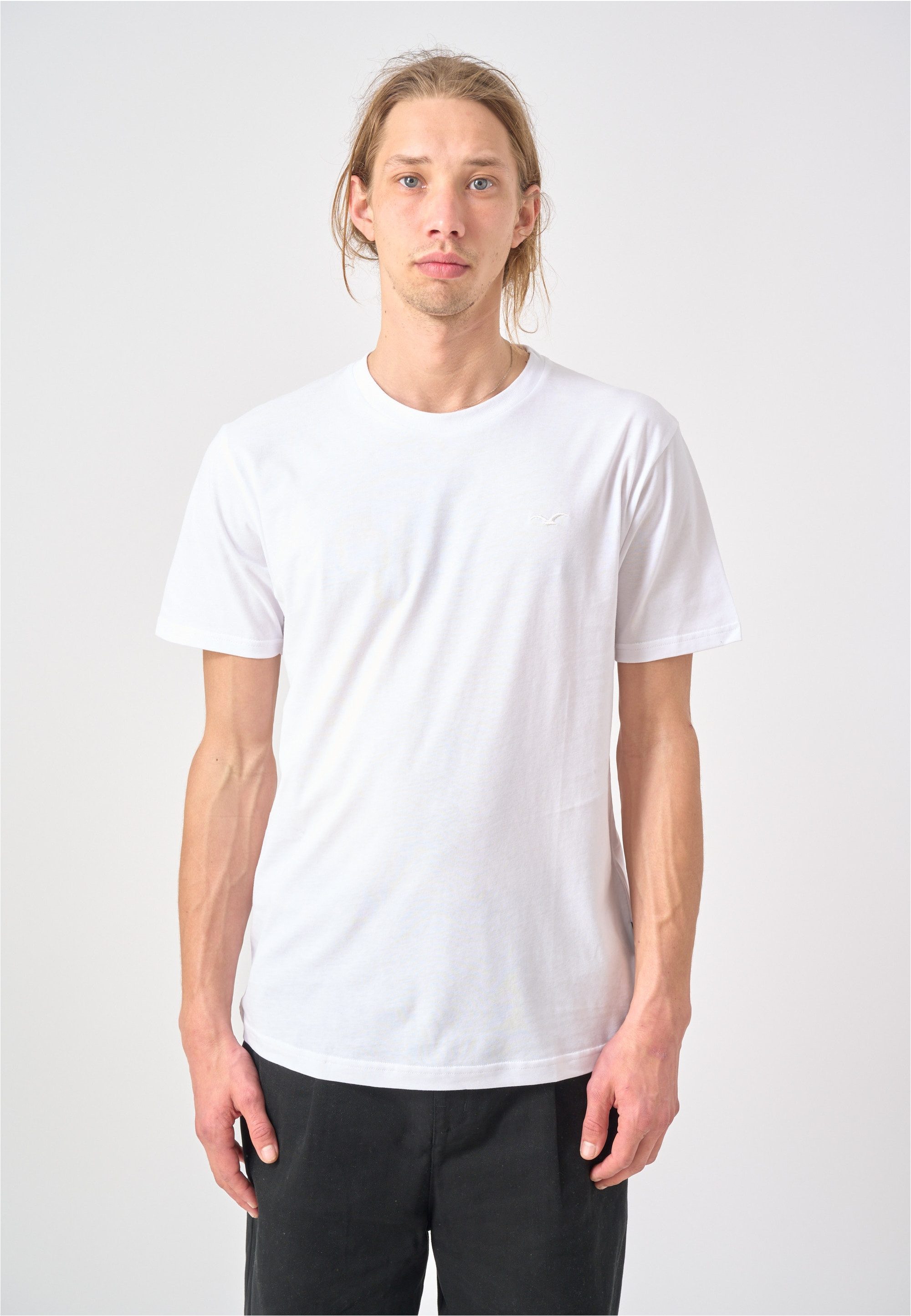 Cleptomanicx T-Shirt Ligull Regular mit kleiner Logo-Stickerei