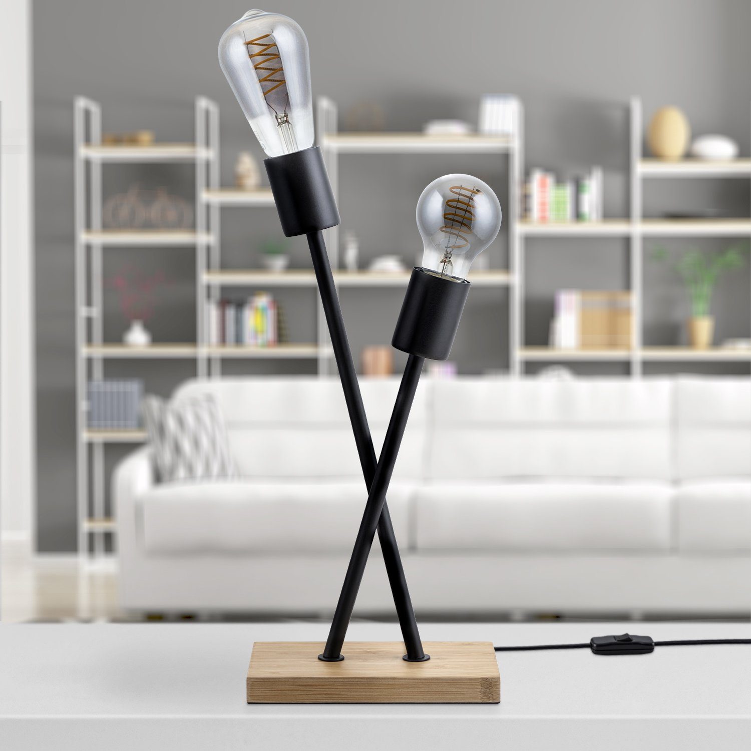 Paco Home Tischleuchte IKS, ohne Leuchtmittel, Stehlampe LED Lampe Wohnzimm günstig online kaufen