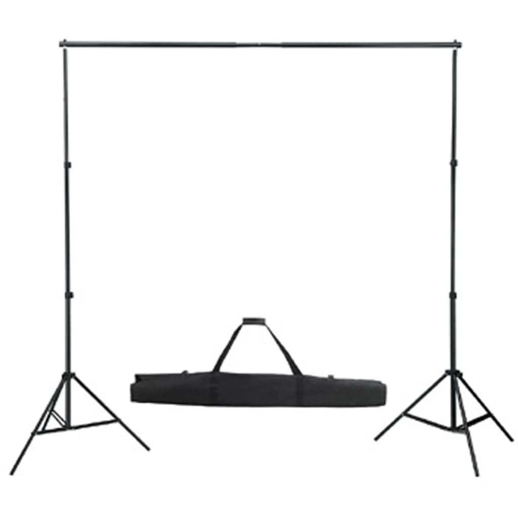 vidaXL Fotohintergrund Fotohintergrund-System 300 x cm 300 Schwarz