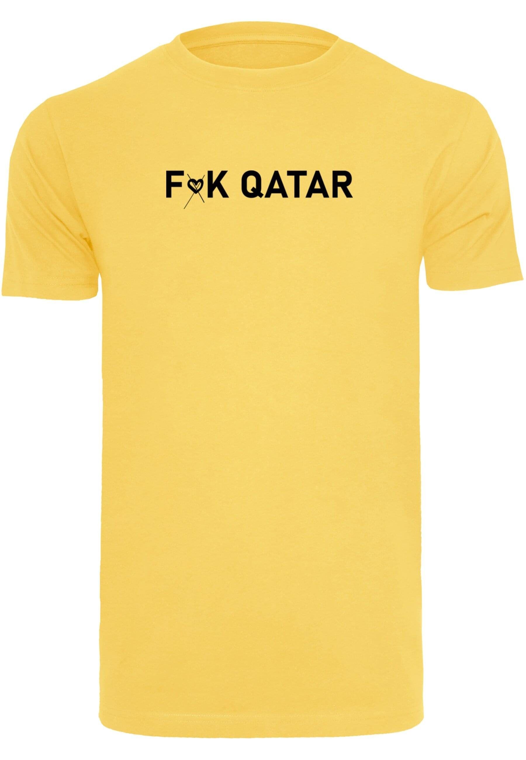 Merchcode T-Shirt Herren F (no heart) K Qatar T-Shirt Round Neck (1-tlg) taxiyellow