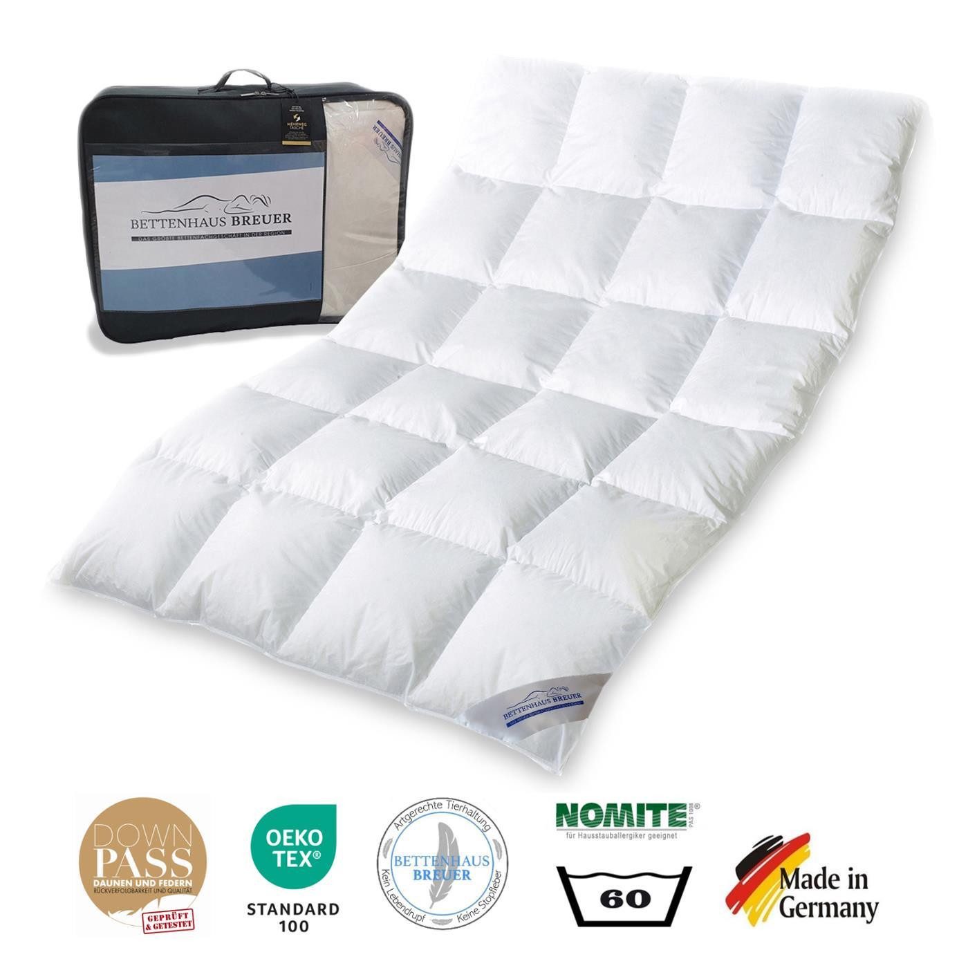 SPESSARTTRAUM Daunenbettdecke Warme Daunendecke 100% neue Daunen Bettdecke günstig online kaufen