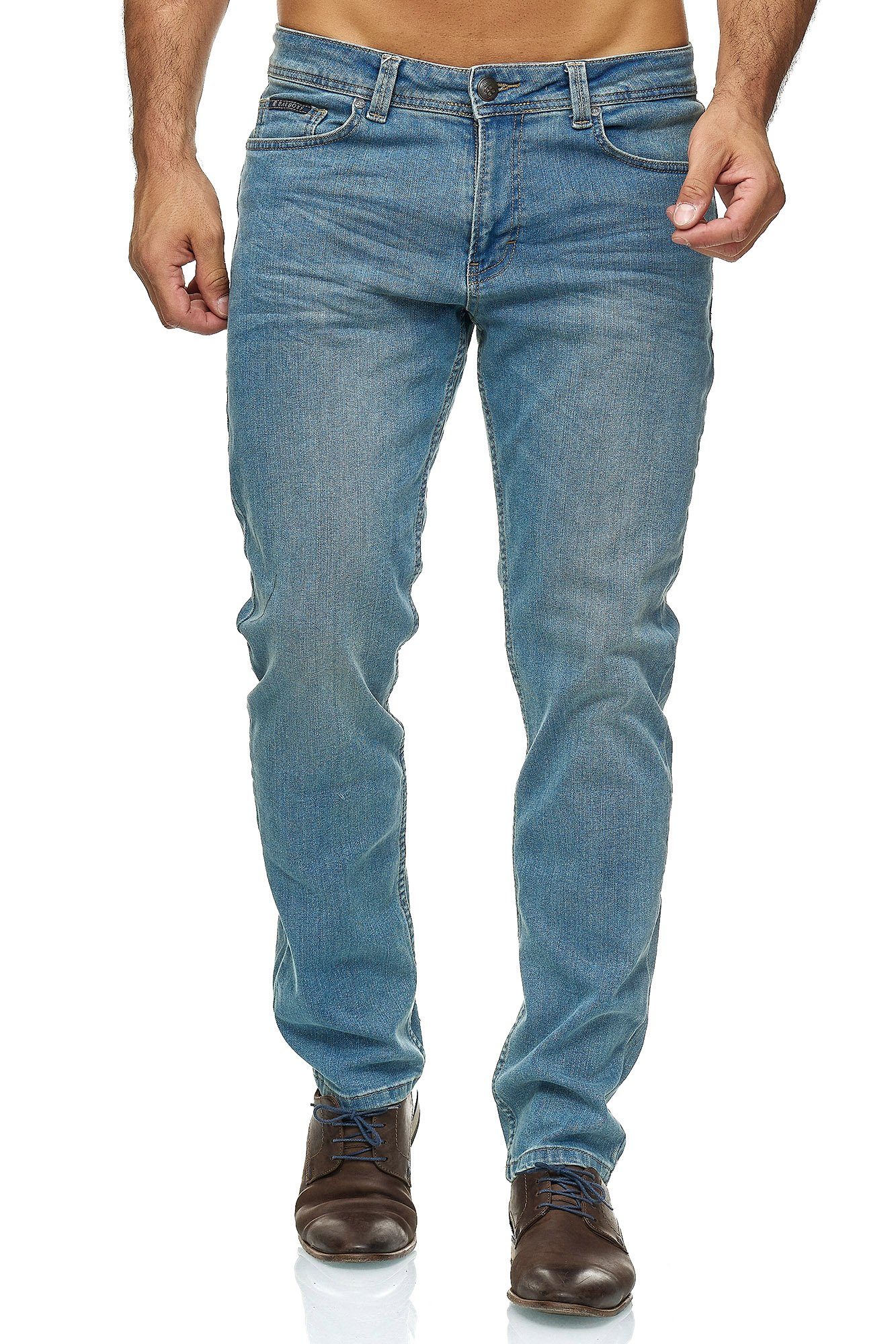 BARBONS 5-Pocket-Jeans Herren Regular Fit 5-Pocket Design 05-Hellblau