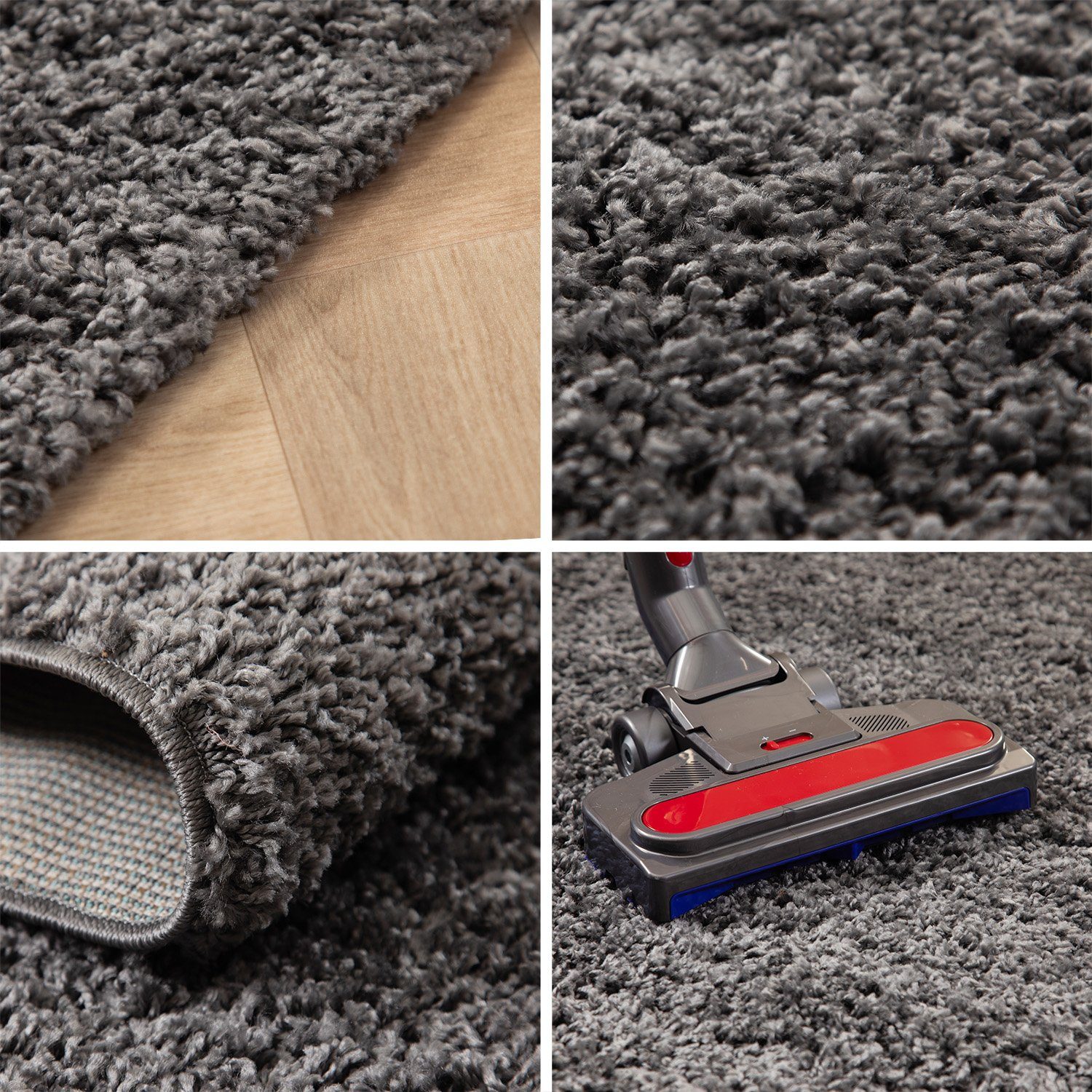 SIMPEX24 Teppich Unicolor - Einfarbig, Rund, Höhe: 30 mm, Einfarbig Shaggy günstig online kaufen